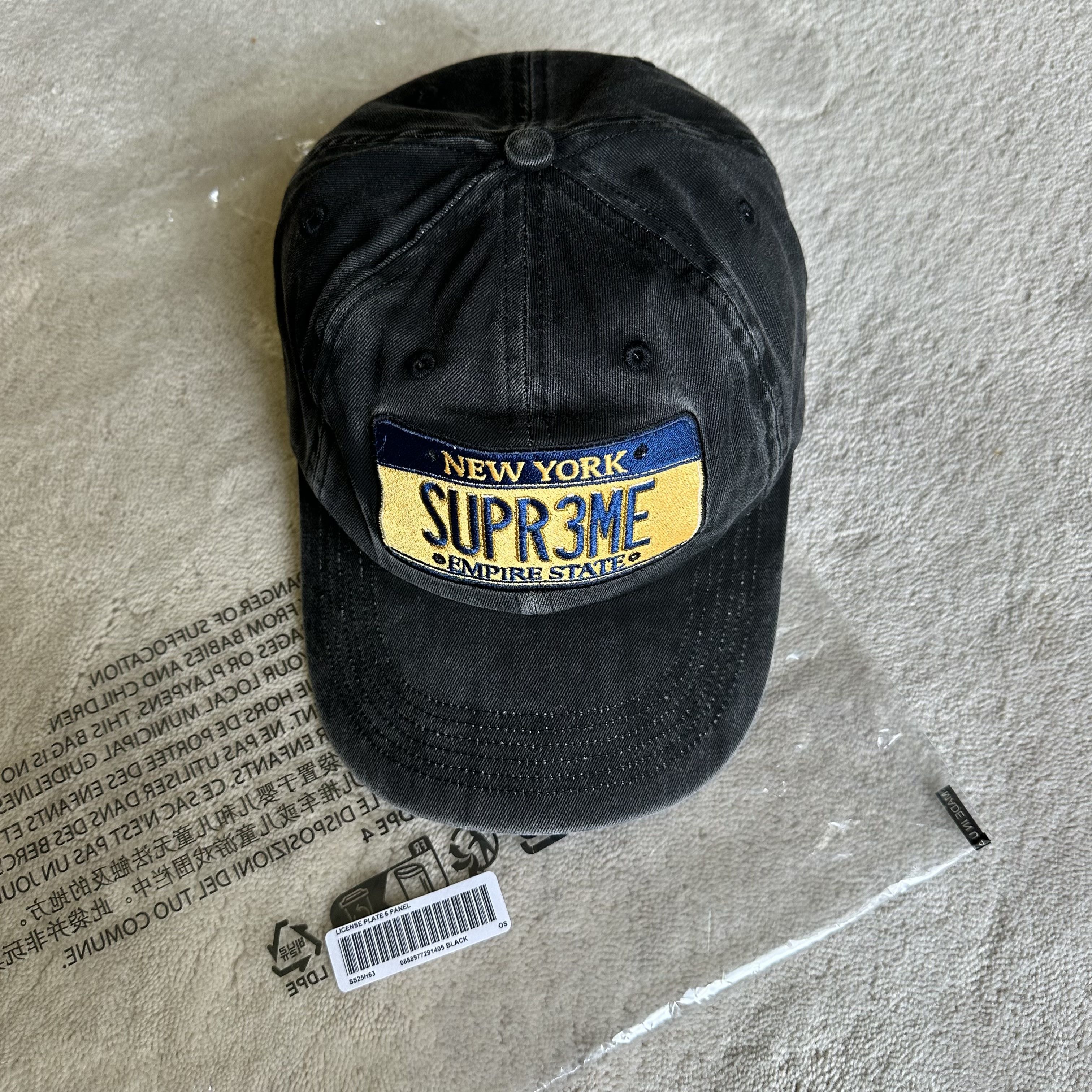 Supreme New York Empire State デニムキャップ Supreme SUPREME 'New York Empire State' LICENSE PLATE Cotton HAT