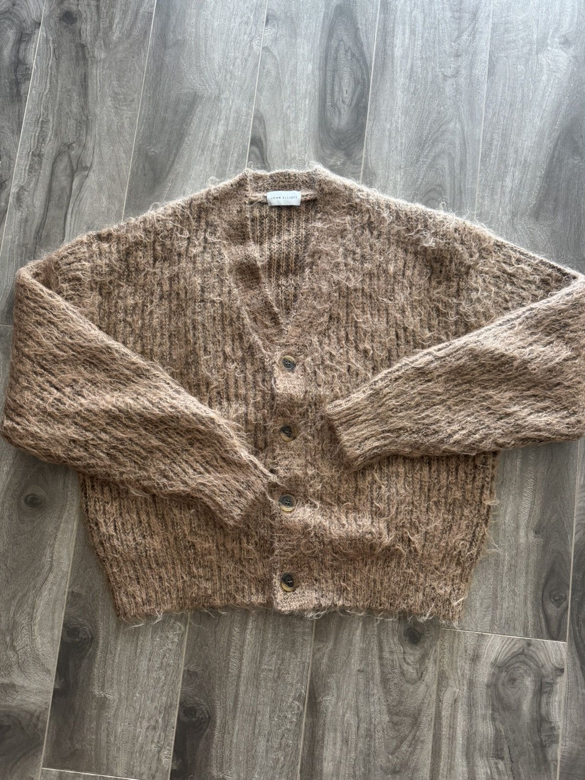 John Elliott John Elliott Mohair Camel Cardigan Size US S / EU 44-46 / 1 - 2 Thumbnail