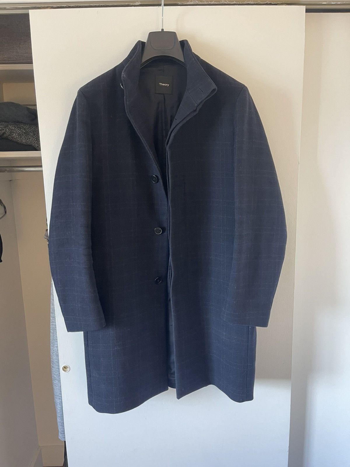 Theory Theory Belvin Wool Overcoat Kensington Plaid Size US XL / EU 56 / 4 - 1 Thumbnail