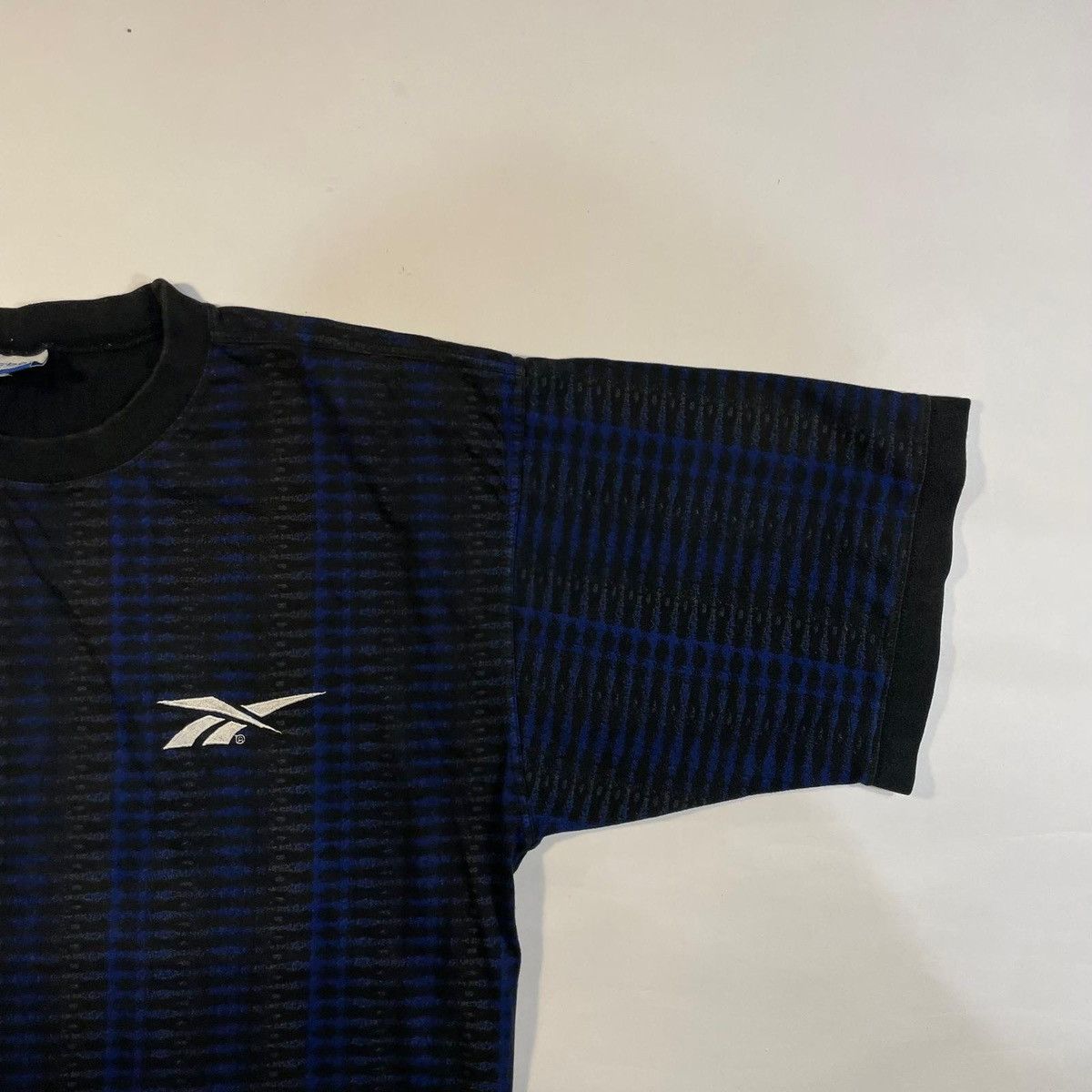 Reebok Reebok black and blue checkered short t-shirt vintage 90s Size US S / EU 44-46 / 1 - 3 Thumbnail