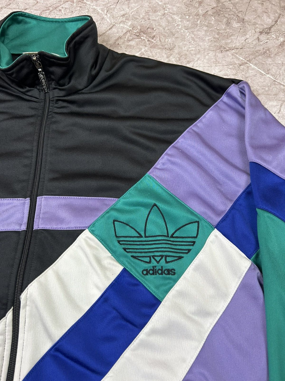 Adidas 90's Adidas Vintage Big Trefoil Logo Track Jacket Size US M / EU 48-50 / 2 - 10 Thumbnail