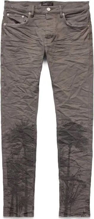 Purple Brand Purple Brand P001 Charcoal Palms Print Jean Size US 34 / EU 50 - 1 Thumbnail