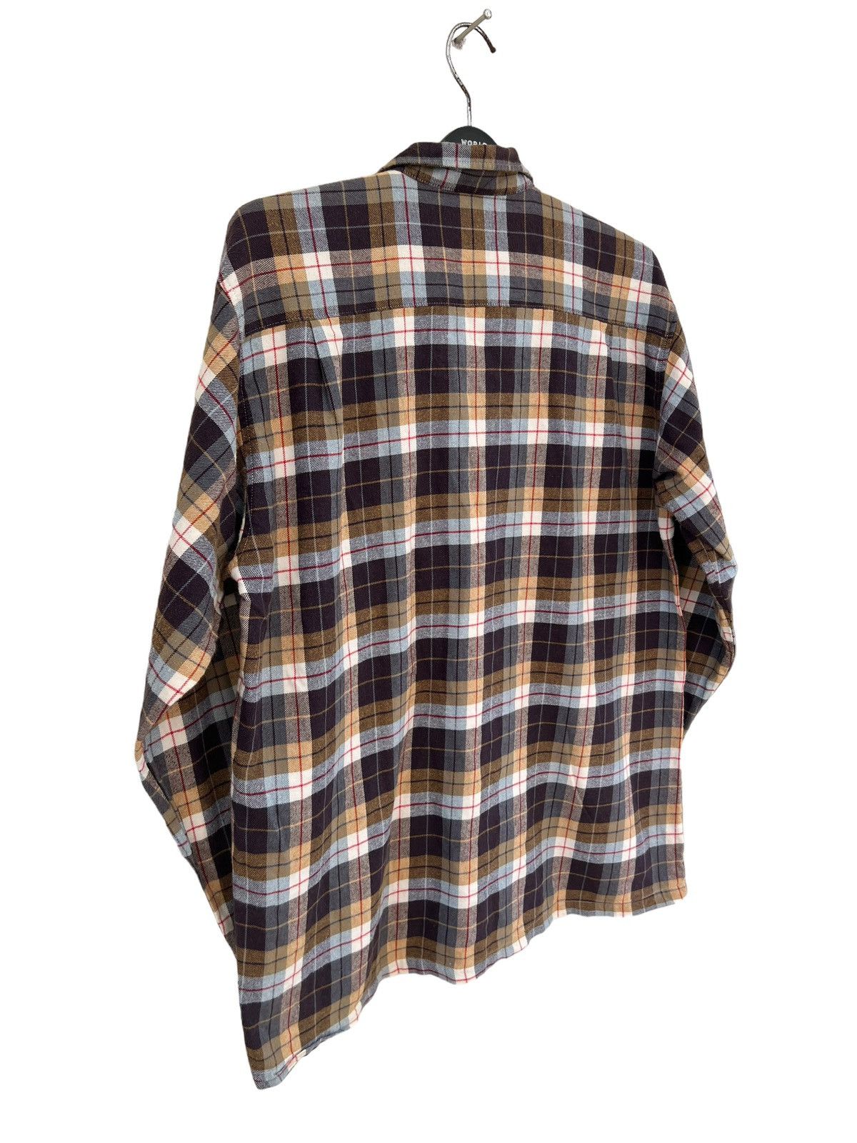 Big John Vintage 90s Big John Japan Double Flap Pocket Plaid Flannel Size US L / EU 52-54 / 3 - 16 Thumbnail