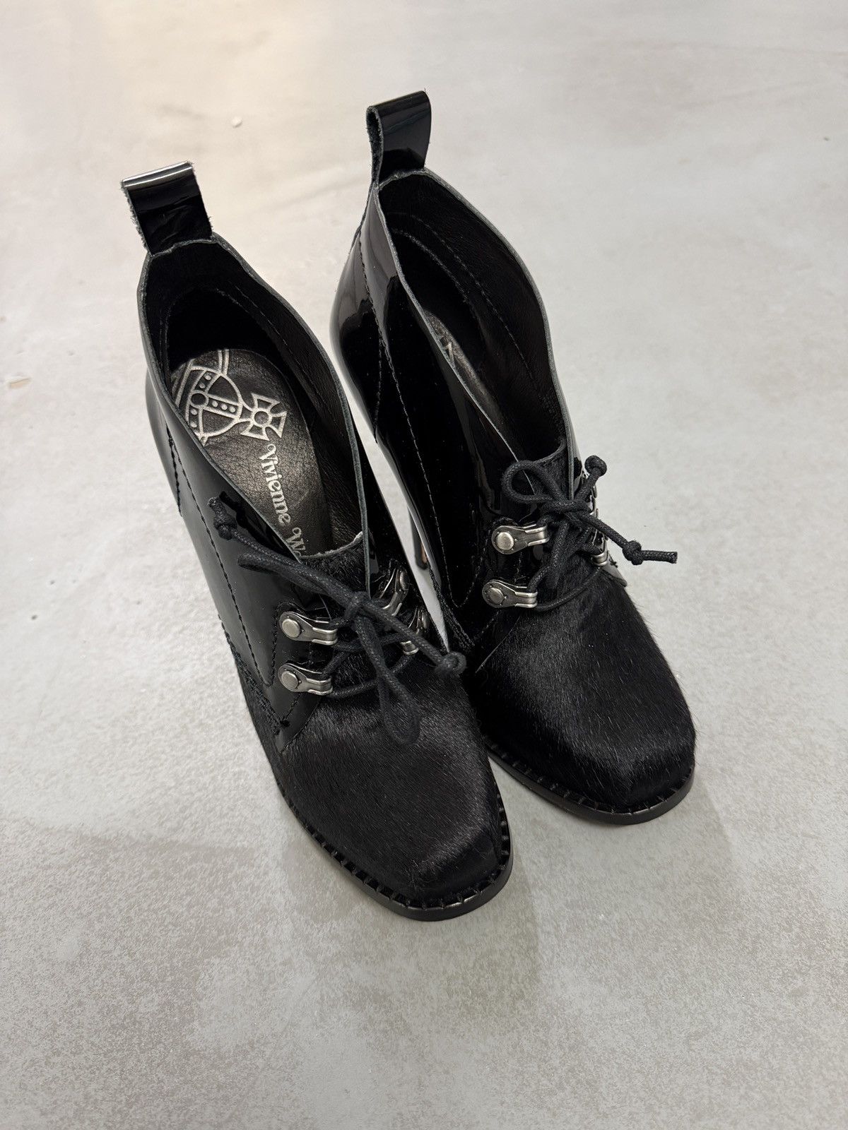 Vivienne Westwood Vivienne Westwood Anglomania Pony Hair Lace-Up Heeled Boots Size US 6 / IT 36 - 3 Thumbnail