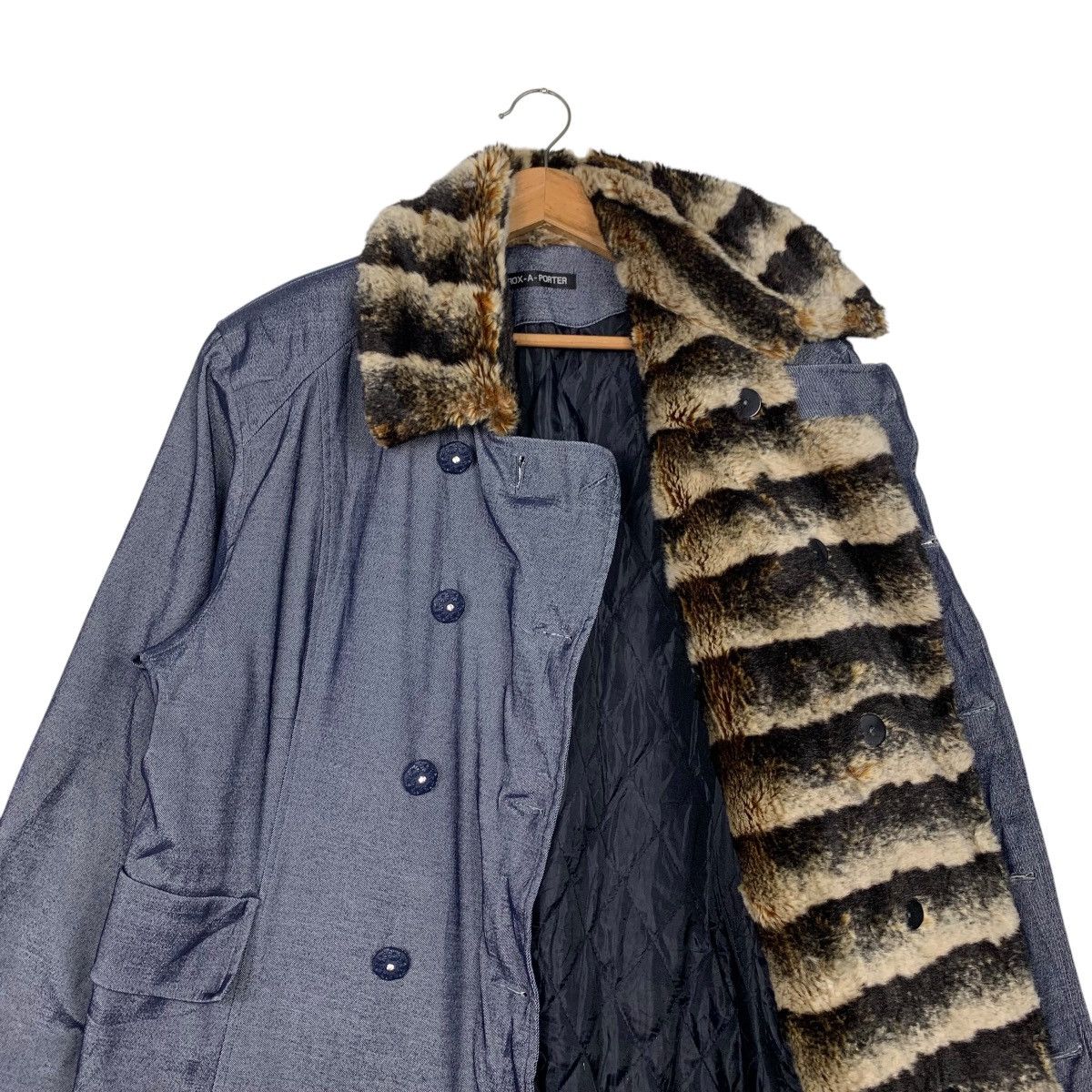 Japanese Brand Vintage ROX A PORTER Faux Fur Long Coat #2454-C110 Size L / US 10 / IT 46 - 10 Thumbnail