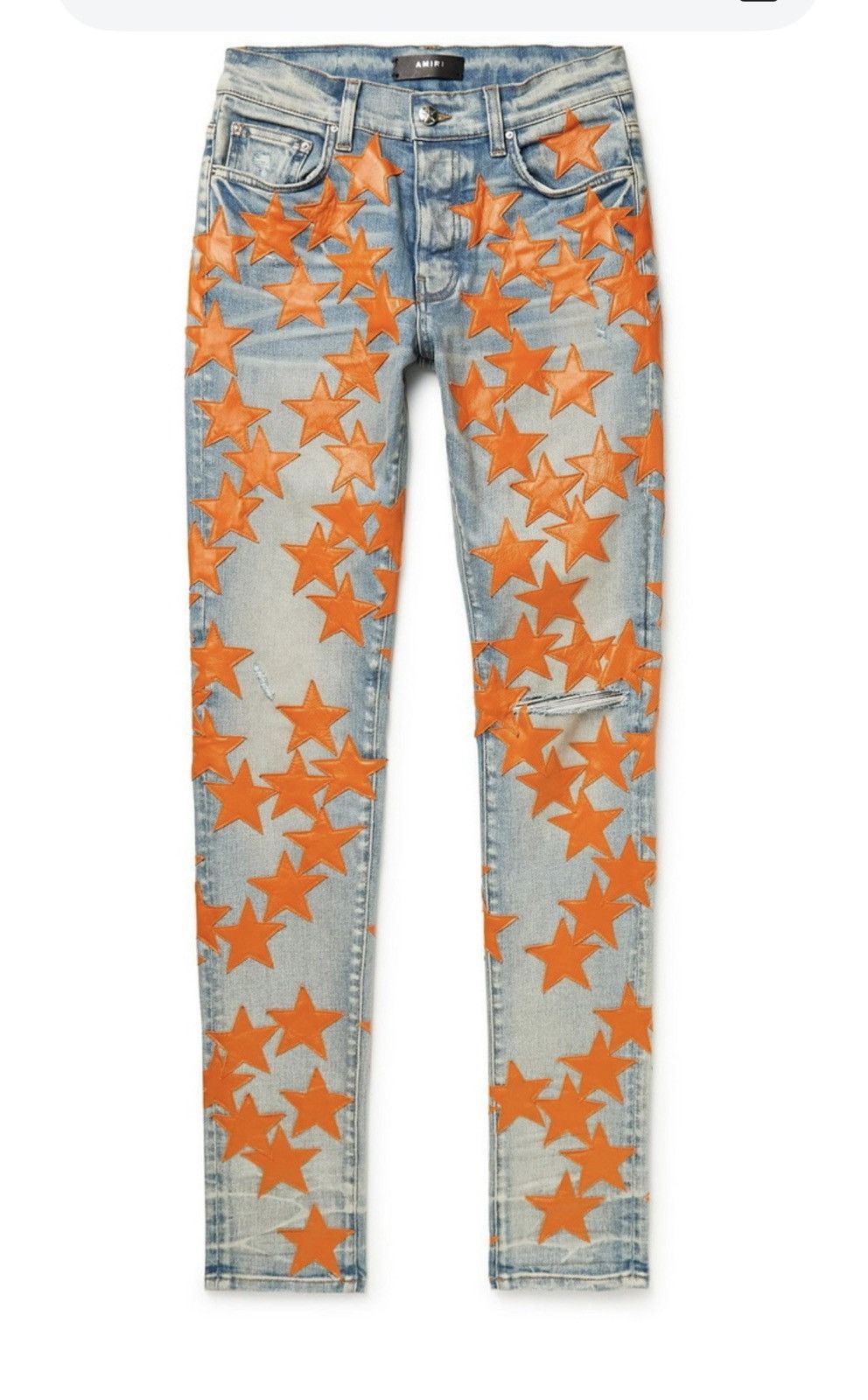 Amiri Amiri X Chemist Collaboration Slim Fit Leather Stars Patch Size US 34 / EU 50 - 1 Thumbnail