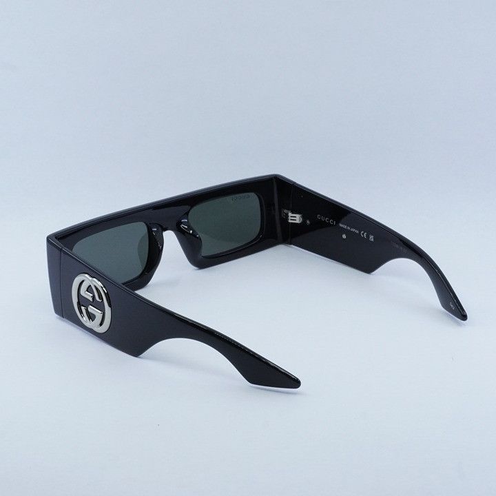 Gucci Gucci GG1646S 001 Sunglasses Black Rectangle Frame, Grey Size ONE SIZE - 5 Thumbnail