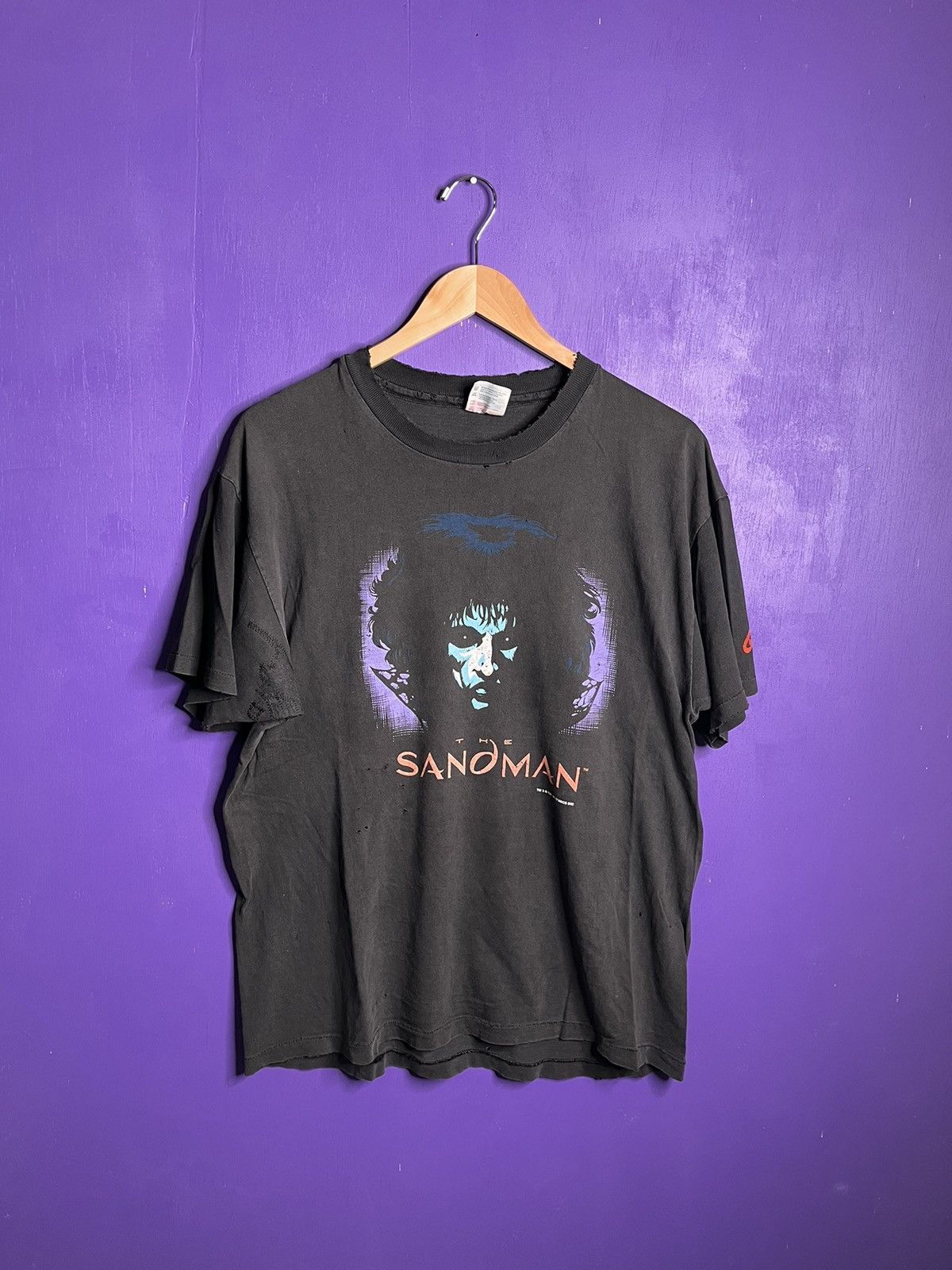 Vintage Vintage 1991 The sandman face faded t-shirt Size US L / EU 52-54 / 3 - 1 Thumbnail