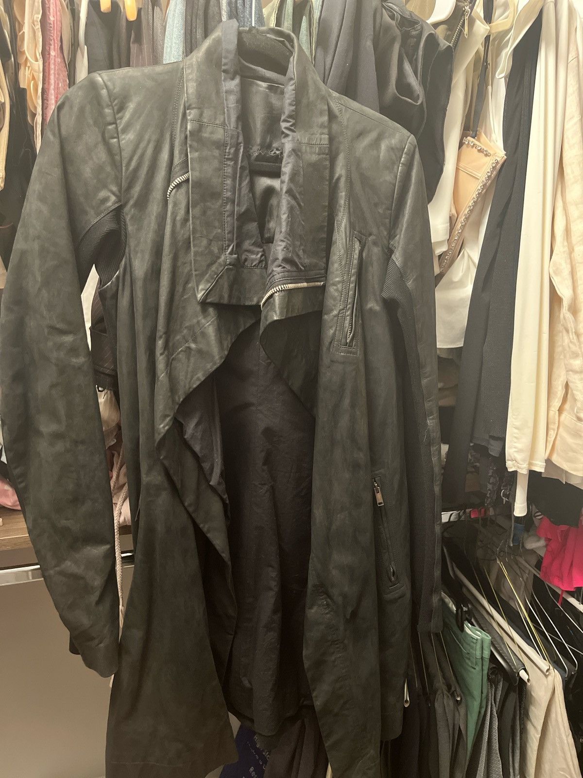 Rick Owens Rick Owens Leather Biker Jacket Size L / US 10 / IT 46 - 2 Thumbnail