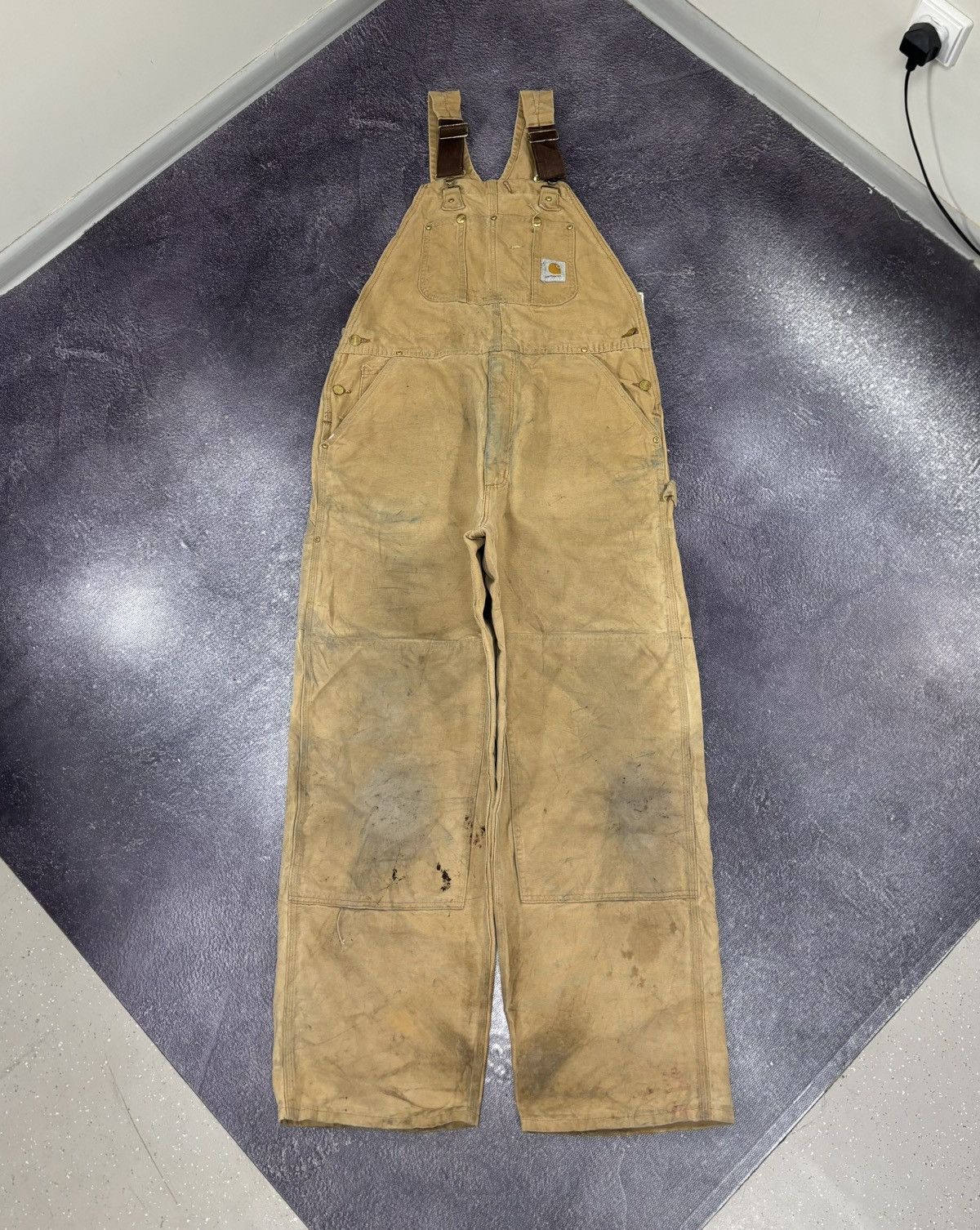 Carhartt Vintage Carhartt Double Knee USA 90s Hype Dad Work Overall Size US 38 / EU 54 - 1 Thumbnail