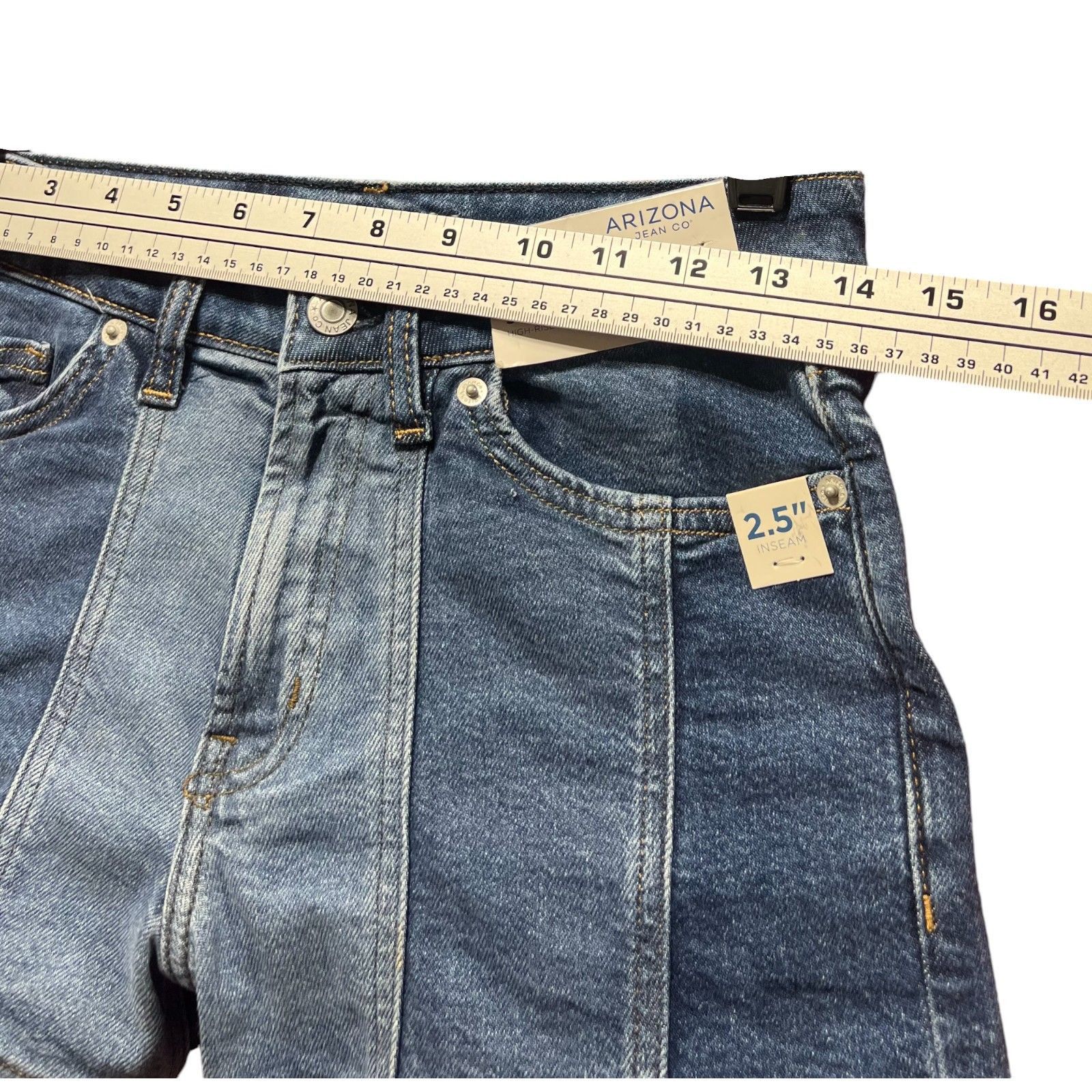 Arizona Jean Co. Arizona - Women's High Rise Denim Short - Juniors - Blue - 3 Size 28" / US 6 / IT 42 - 5 Thumbnail