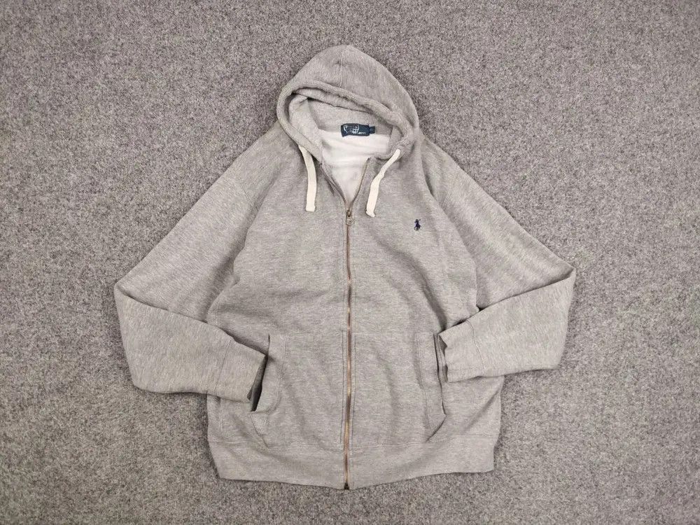 Polo Ralph Lauren Vintage 90's Polo Ralph Lauren Blank Zip Hoodie Usa style Size US XL / EU 56 / 4 - 6 Thumbnail