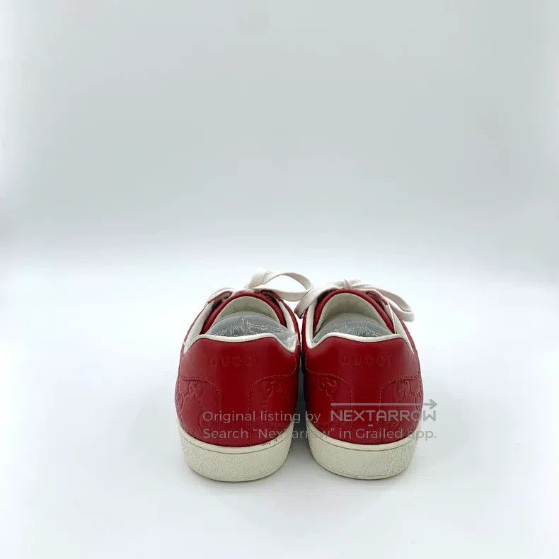 Gucci Gucci Red striped webbing logo dark pattern lacing casual Size US 8 / EU 41 - 4 Thumbnail