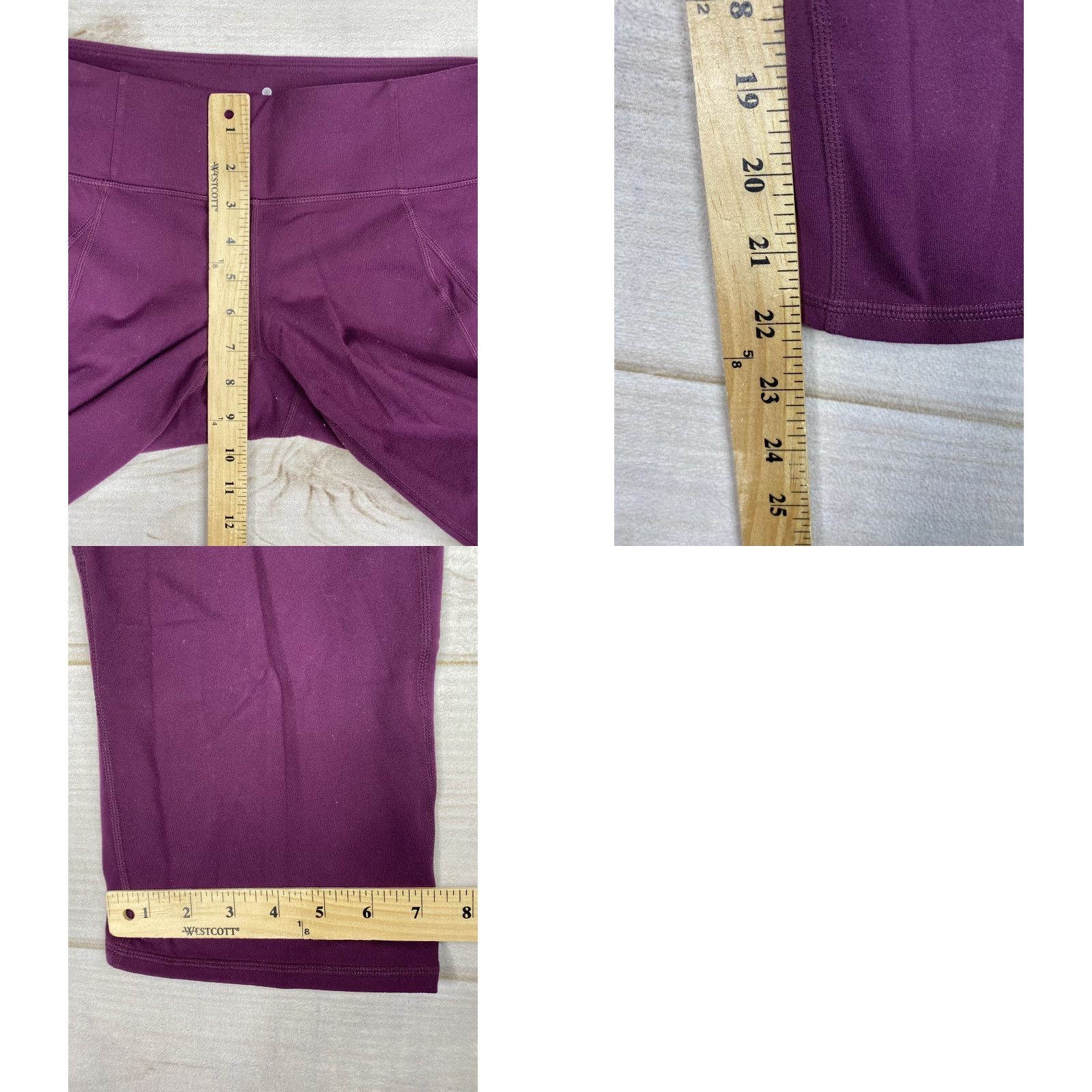 Athleta Athleta Leggings Womens S Purple Straight Leg Cropped Hidden Pocket Running Gym Size 28" / US 6 / IT 42 - 8 Thumbnail