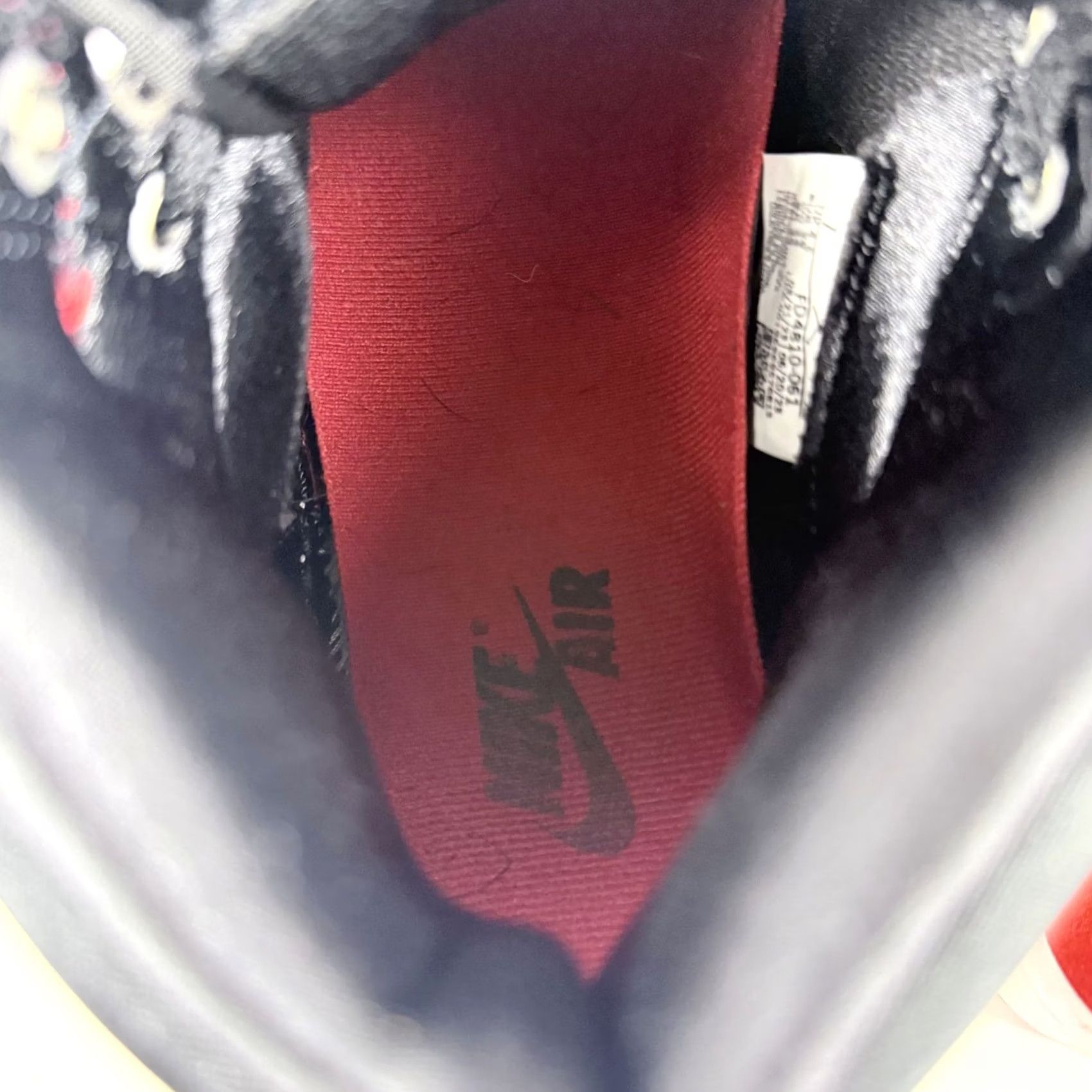 Nike Nike Air Jordan 1 High OG Satin Bred Sneakers Women's Red/Black High Top 7 Size M / US 6-8 / IT 42-44 - 5 Thumbnail