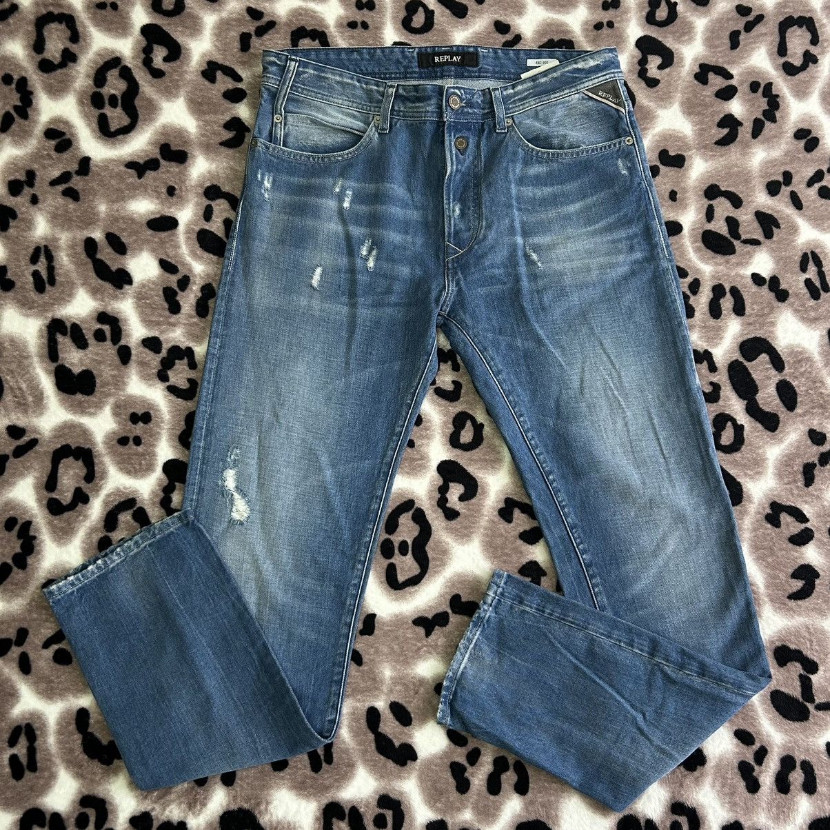 Replay Replay Anbass Slim Fitt Casual Streetwear Jeans Size US 32 / EU 48 - 2 Thumbnail