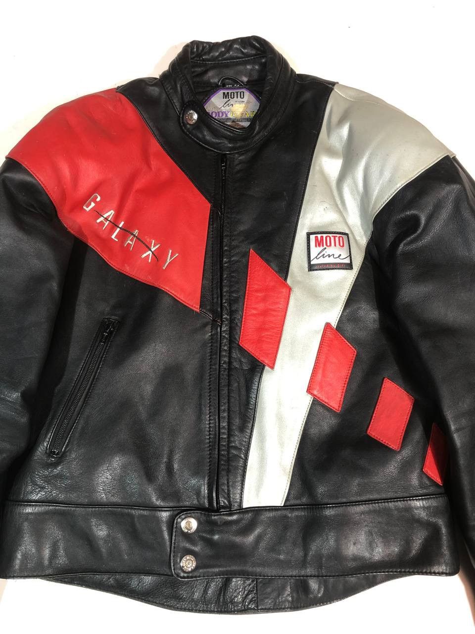 Japanese Brand Moto Line Galaxy Racing Moto Leather Jacket Vintage Size US L / EU 52-54 / 3 - 3 Thumbnail