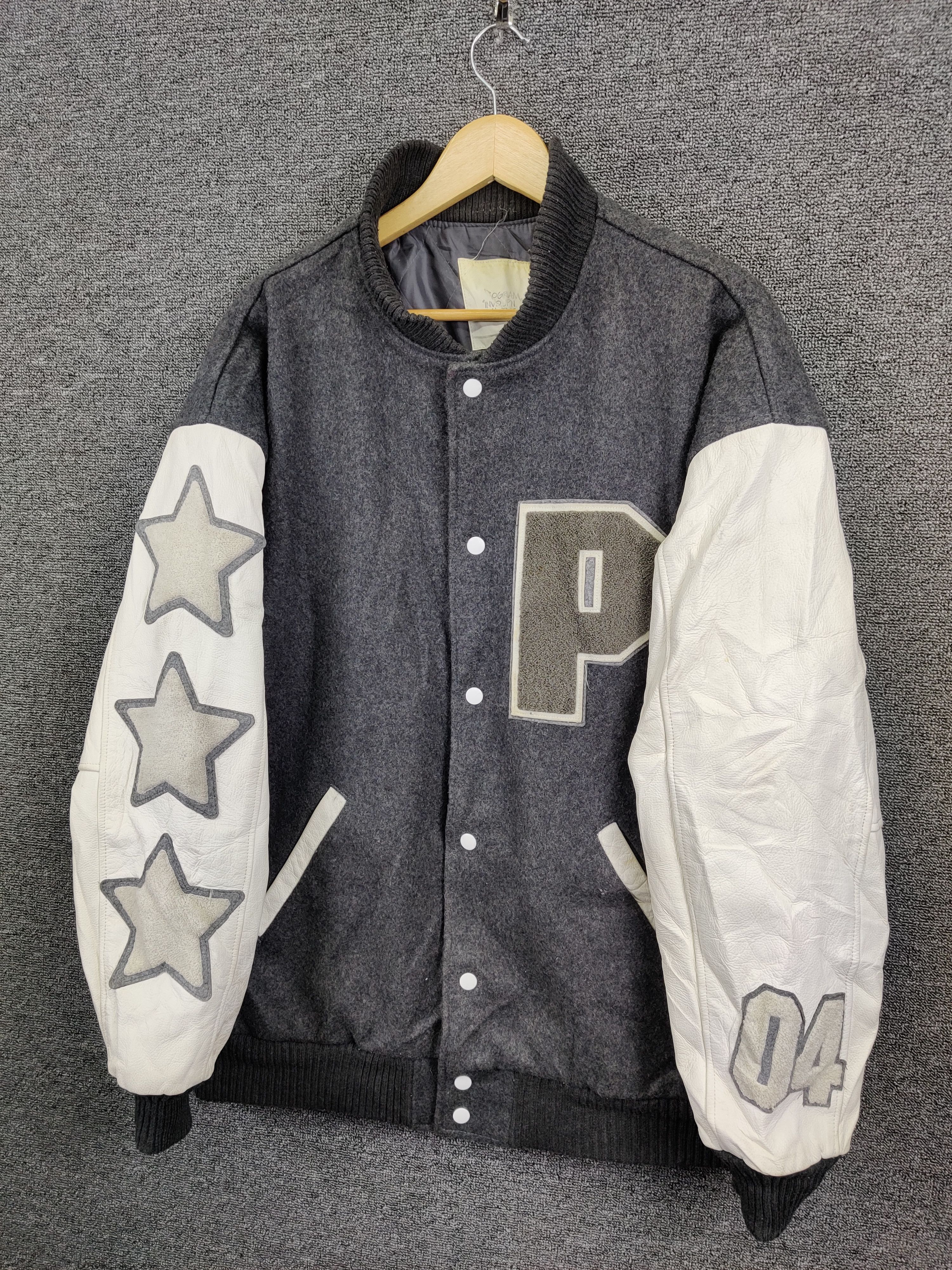 Japanese Brand Japanese Brand Program Wool Leather Varsity Jacket Size US XL / EU 56 / 4 - 2 Thumbnail