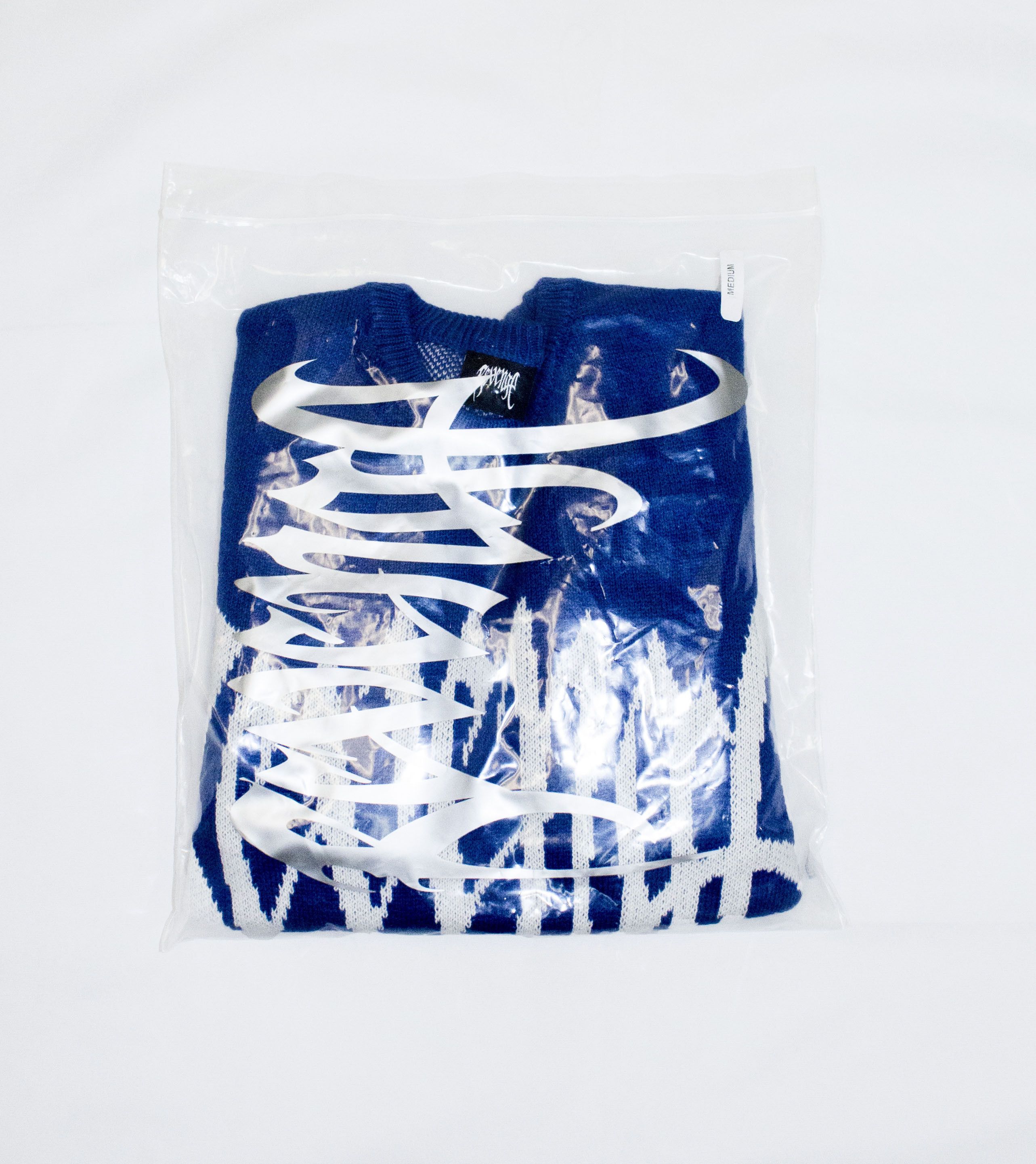 Revenge Revenge Knit Logo Sweater Blue Large Size US L / EU 52-54 / 3 - 2 Thumbnail