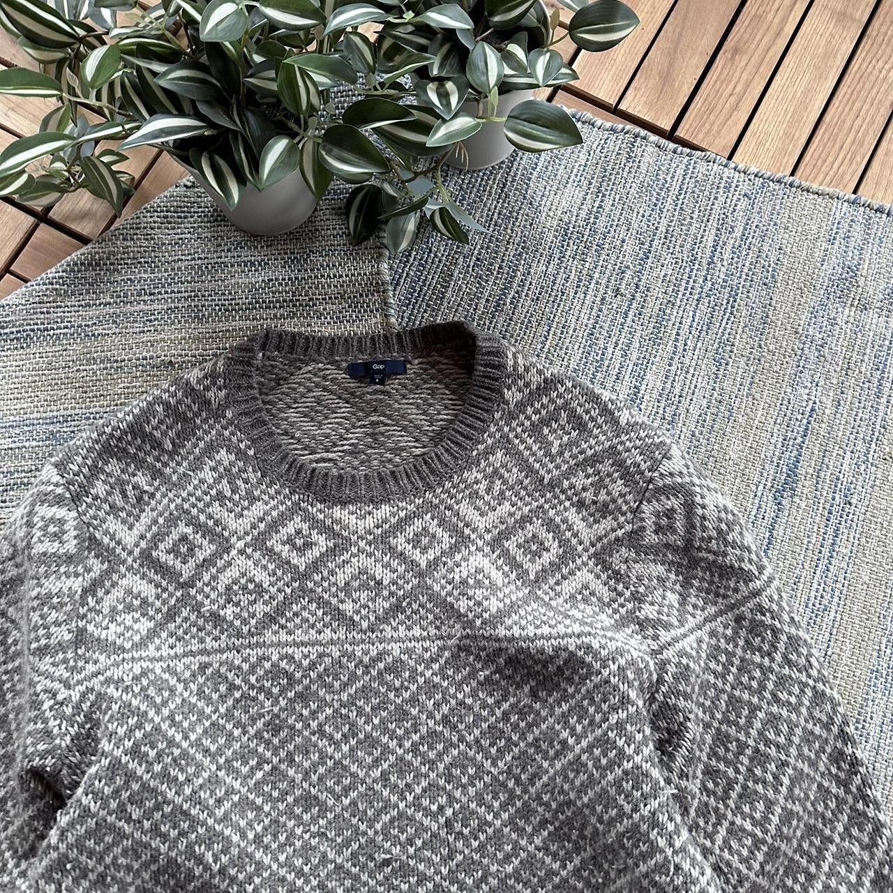 Gap Vintage Y2K Gap Printed Knitted Jumper Size US L / EU 52-54 / 3 - 3 Thumbnail