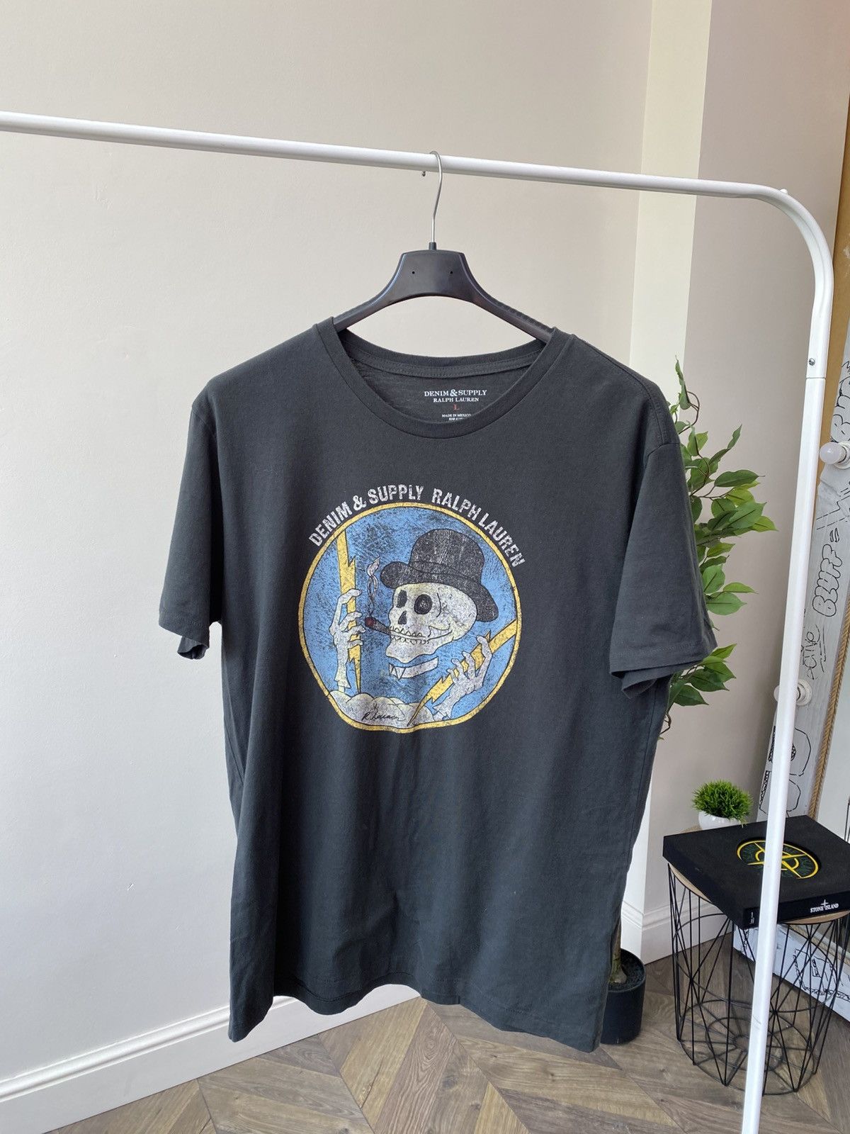Denim & Supply Ralph Lauren × Polo Ralph Lauren × Vintage Vintage Ralph Lauren Polo Skull Military Denim Supply Tee Size US L / EU 52-54 / 3 - 3 Thumbnail