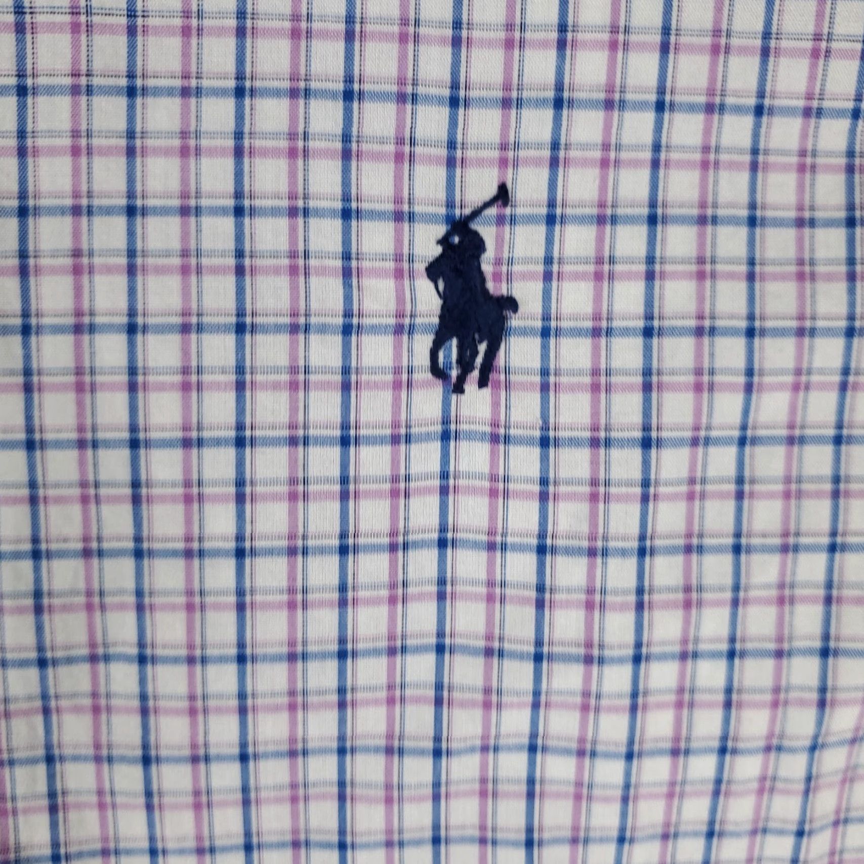 Ralph Lauren Ralph Lauren Shirt Mens 16 Purple Blue Plaid Pony Dress Button Up Long Sleeve Shirt Size 42R - 2 Thumbnail