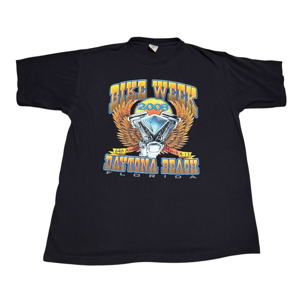 Vintage 2005 Daytona Beach Bike Week Black Motorcycle Shirt Adult XL Size US XL / EU 56 / 4 - 1 Thumbnail