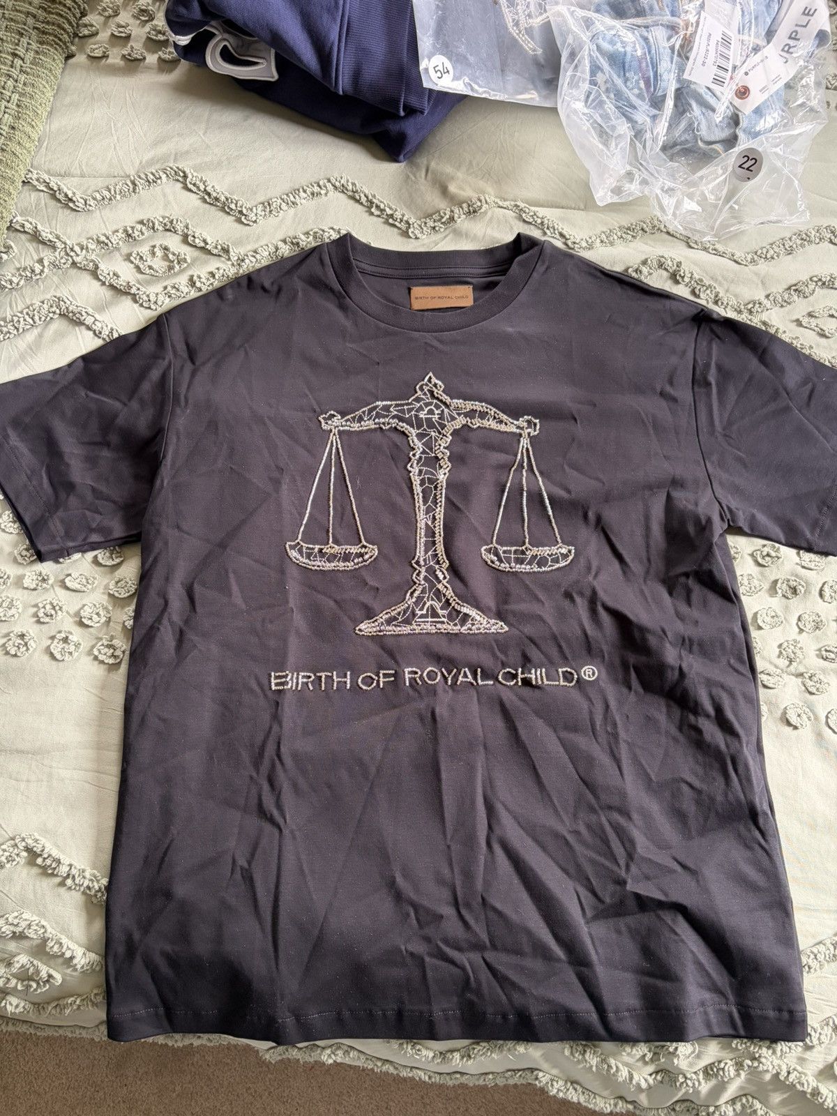 Birth of Royal Child Birth of Royal Child Men’s M Black Libra rhinestone T-Shirt Size US M / EU 48-50 / 2 - 1 Thumbnail