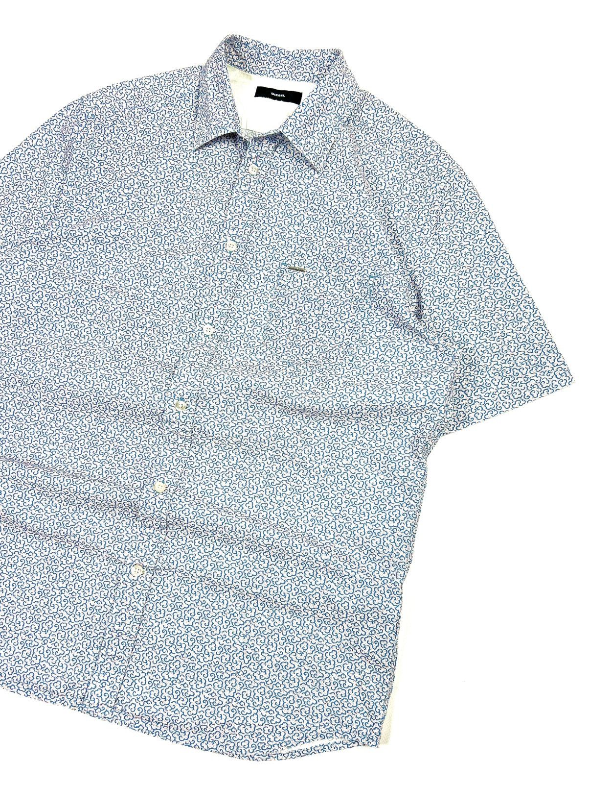 Diesel Diesel Button-Up Shirt Blue Abstract Cloud Print Vintage Xl Size US XL / EU 56 / 4 - 2 Thumbnail