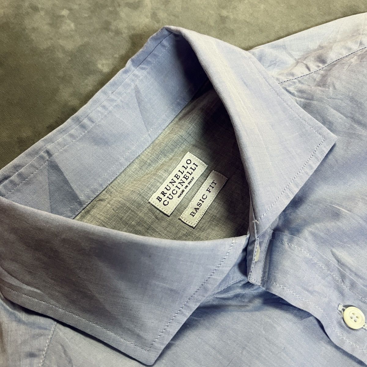 Brunello Cucinelli Brunello Cucinelli Button Up Shirt Basic Fit Luxury Designer Size US XXL / EU 58 / 5 - 3 Thumbnail