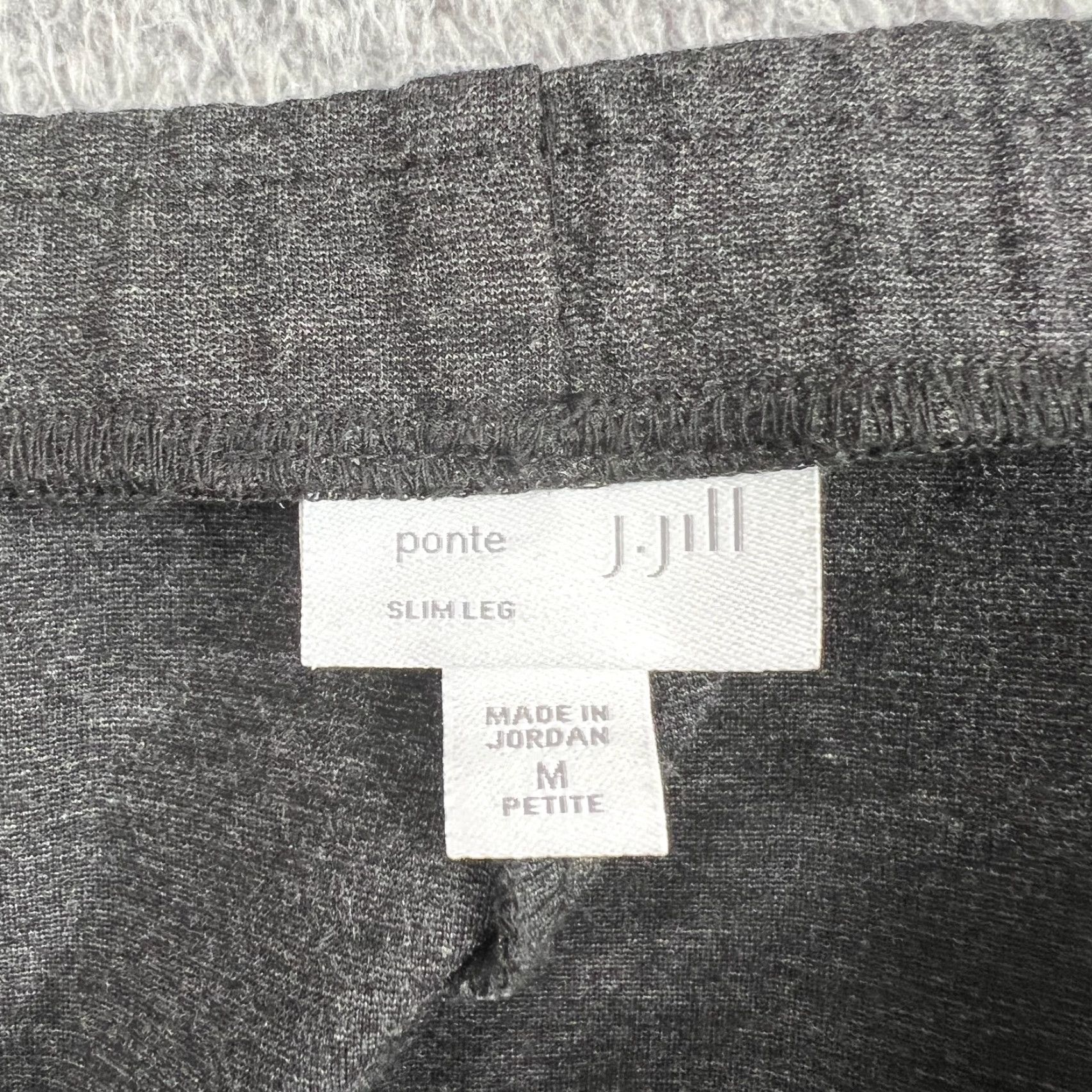 J. Jill J. Jill Slim Leg Pants Womens Medium Pull-On Gray Comfy Casual Travel Cotton Blend Spandex Size 32" / US 10 / IT 46 - 5 Thumbnail