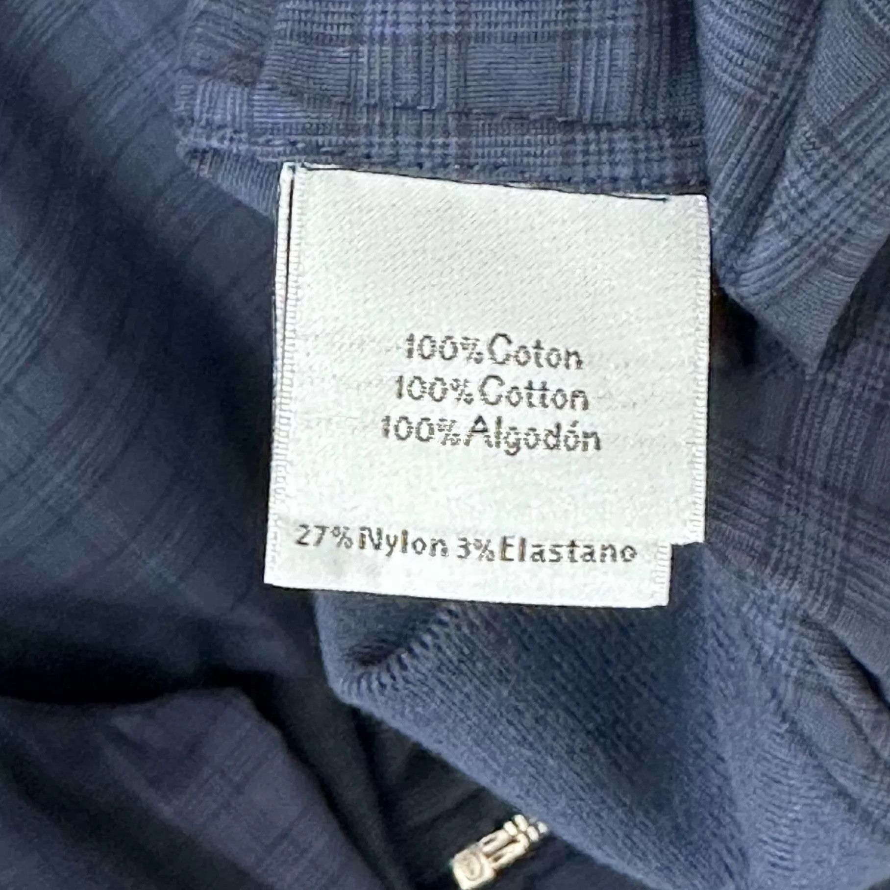 Hermes HERMES Blue Check Zip Jacket Men's 41 Size US L / EU 52-54 / 3 - 4 Thumbnail