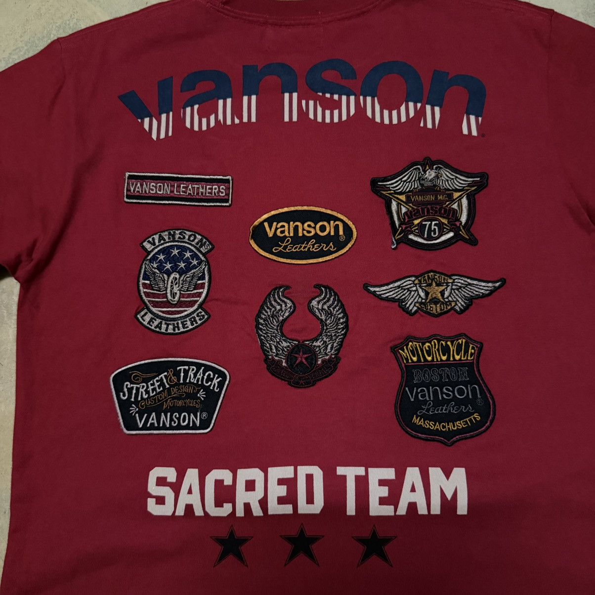 Vanson Leathers Vanson Leathers Full Patches T Shirt Size US M / EU 48-50 / 2 - 3 Thumbnail