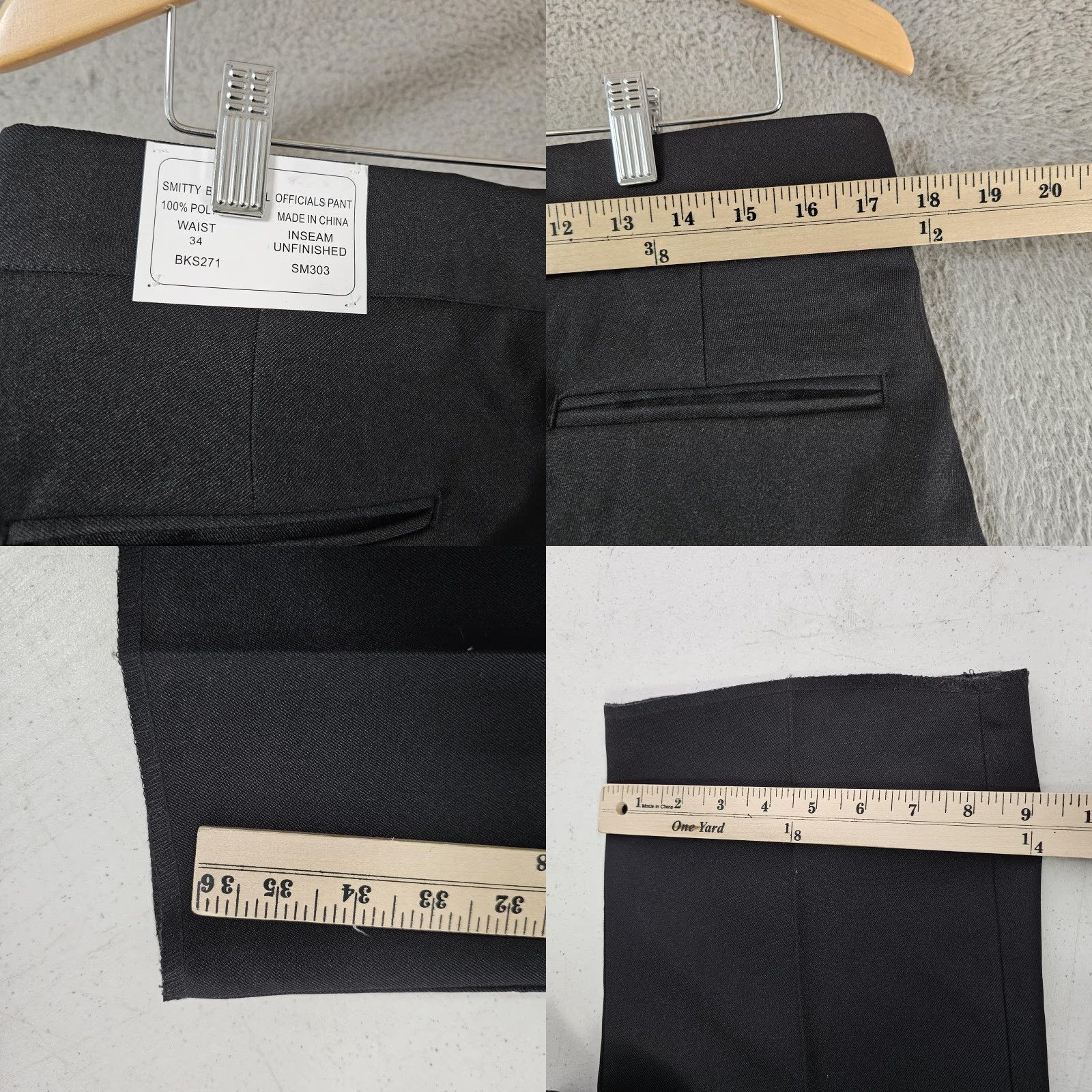 Vintage Smitty Officials Pants Mens 34 Black Twill Polyester Pleated Referee BKS271 Officials Pants Mens 34 Black Twill Polyester Pleated Referee BKS271 Size US 34 / EU 50 - 8 Thumbnail