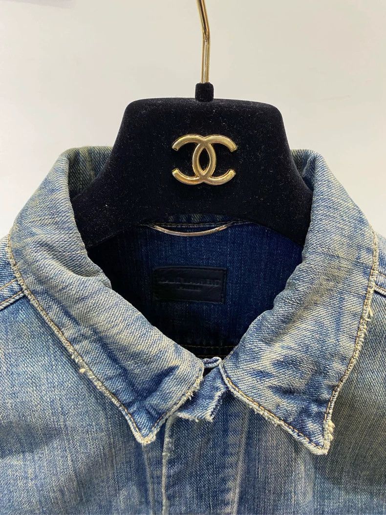 Saint Laurent Paris saint Laurent parisChicago Blue Denim Truck Jacket 2503-Ne Size US S / EU 44-46 / 1 - 3 Thumbnail