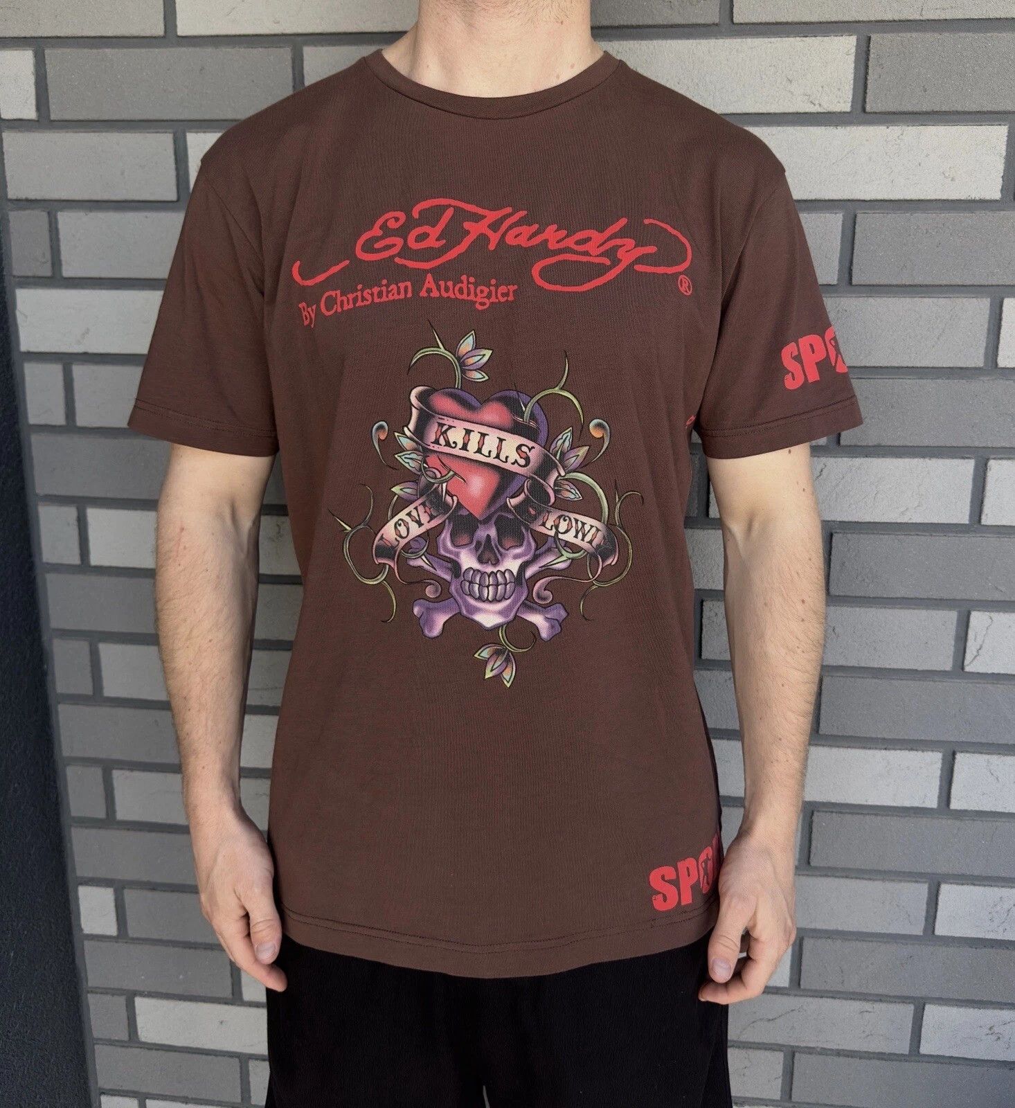 Ed Hardy Ed Hardy Sport Skull Print Mens Y2K Shirt Tee Graphic Size US M / EU 48-50 / 2 - 1 Thumbnail