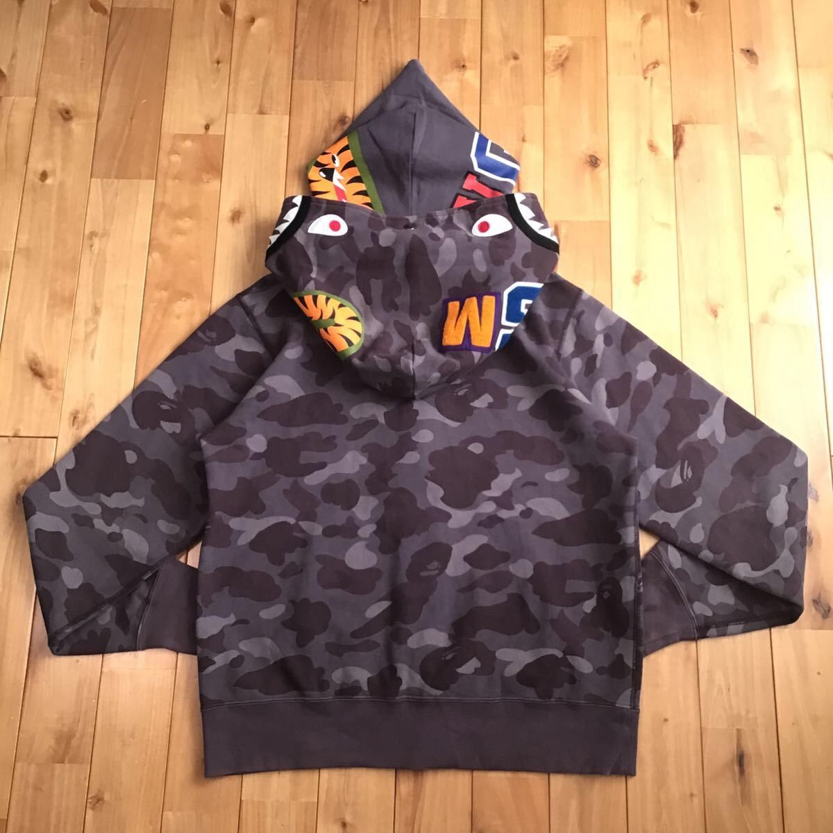 Bape BAPE Color camo double shark full zip hoodie Burgundy APE Size US L / EU 52-54 / 3 - 2 Thumbnail