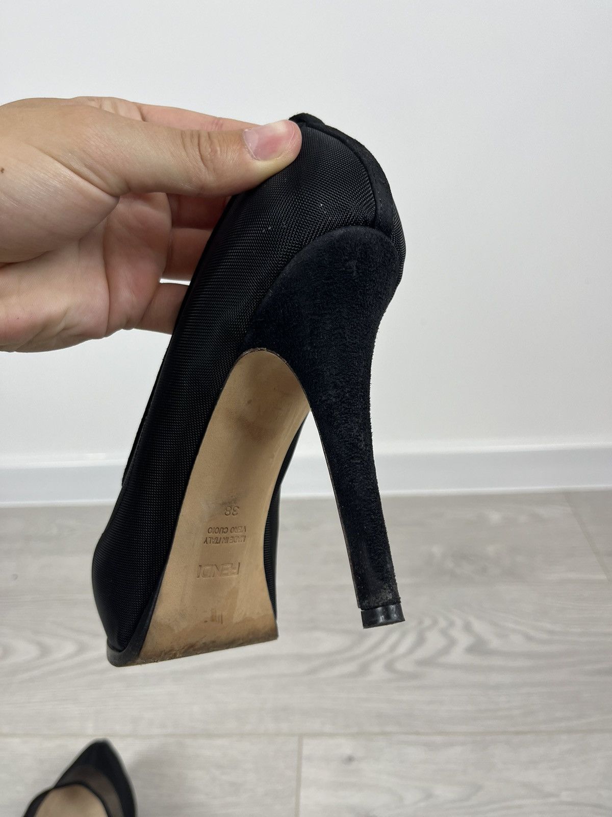 Fendi Fendi Black Mesh Women’s Hi Heels 38 IT Size US 8 / IT 38 - 16 Thumbnail