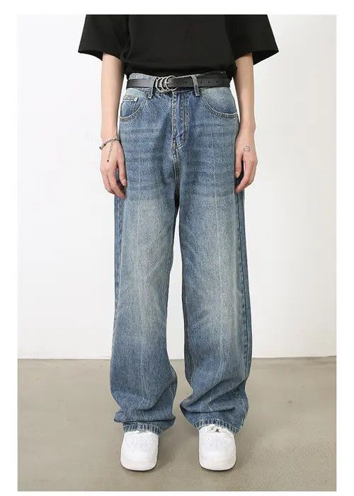 VIBE Washed vintage American straight casual jeans y2k Size US 34 / EU 50 - 1 Thumbnail