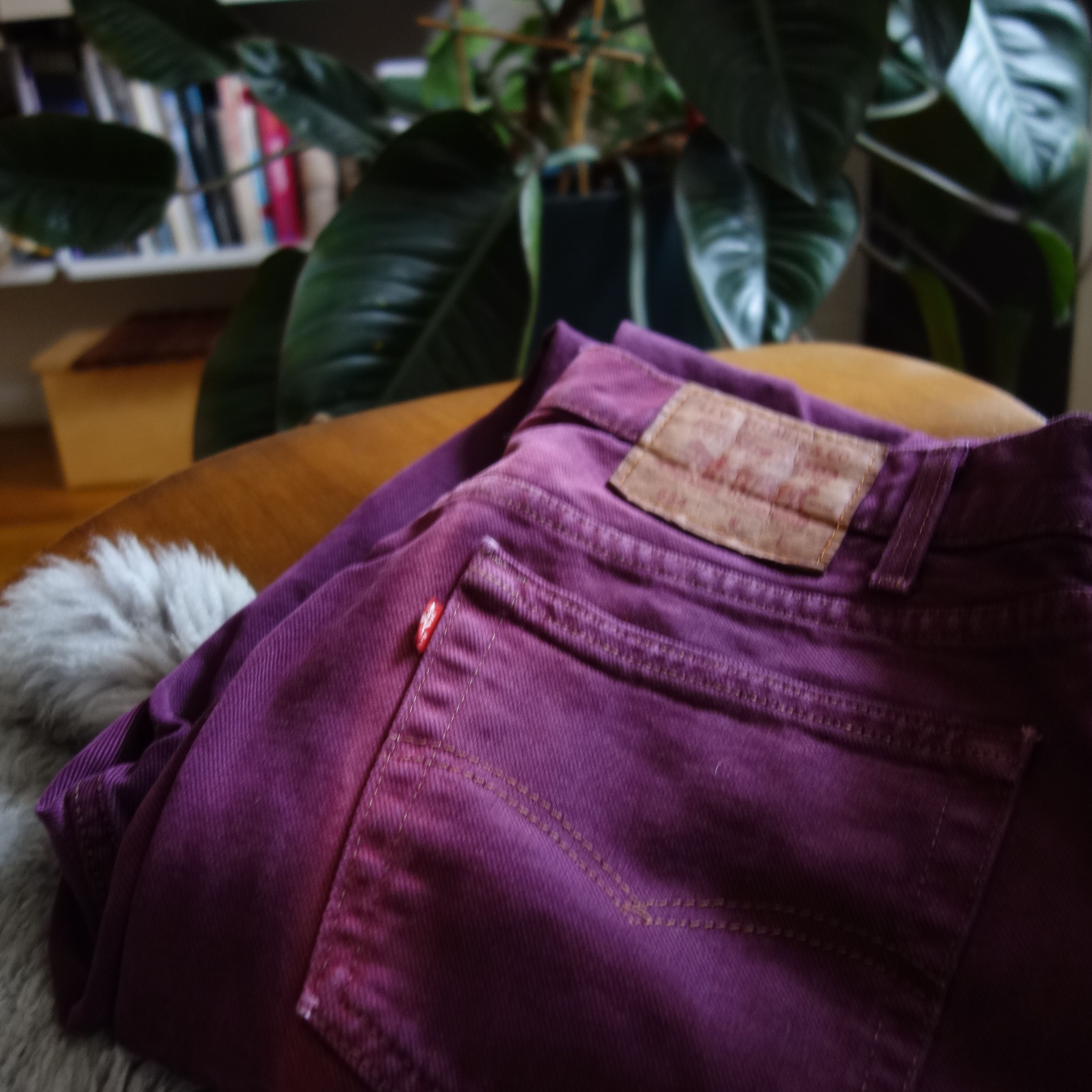 Levi's × Levi's Vintage Clothing × Vintage vintage 90s LEVI's 554 usa made Burgundy Over-dyed Jeans Size US 35 - 3 Thumbnail