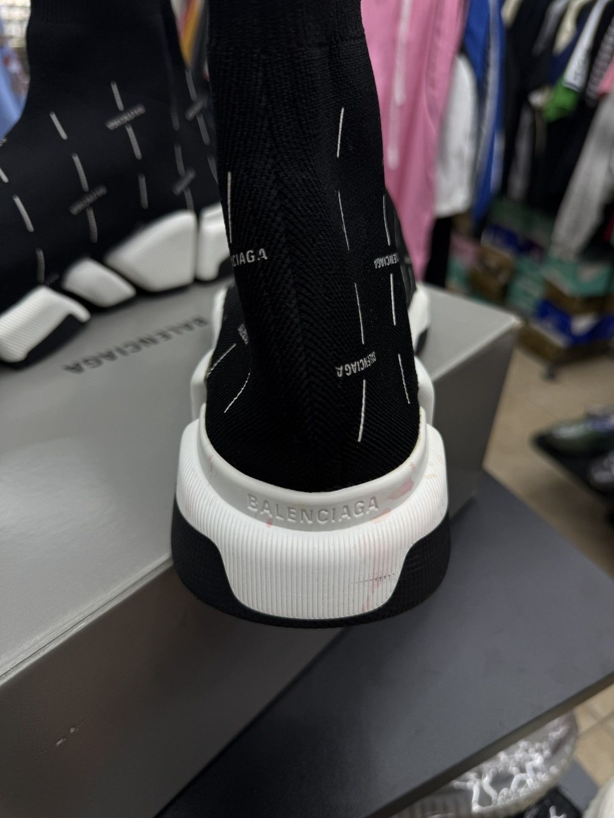 Balenciaga Balenciaga Sock Runner High Top Black White 44EU/11US $995 Size US 11 / EU 44 - 13 Thumbnail