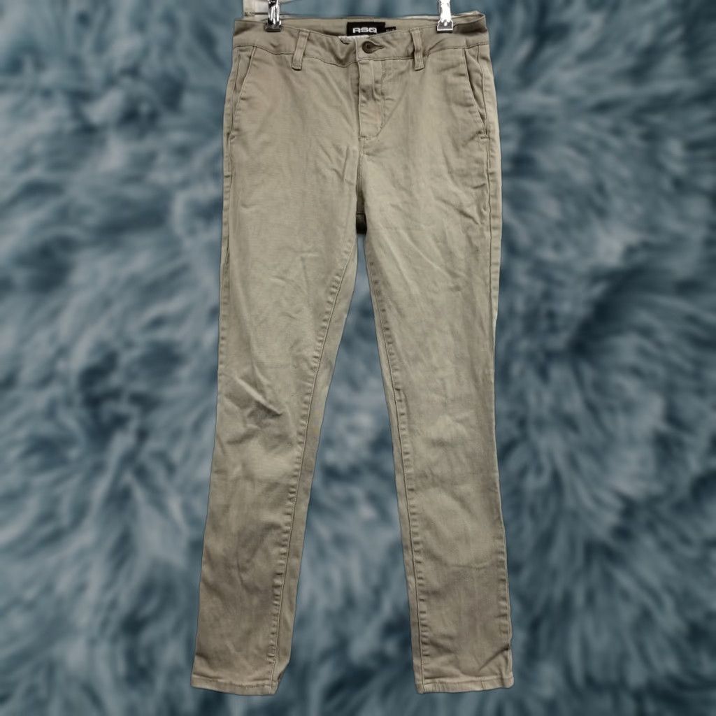 Rsq RSQ Jeans Mens 28x30 Khaki Beige Slim Straight 5-Pocket Cotton Spandex Regular Jeans Mens Size US 28 / EU 44 - 1 Thumbnail