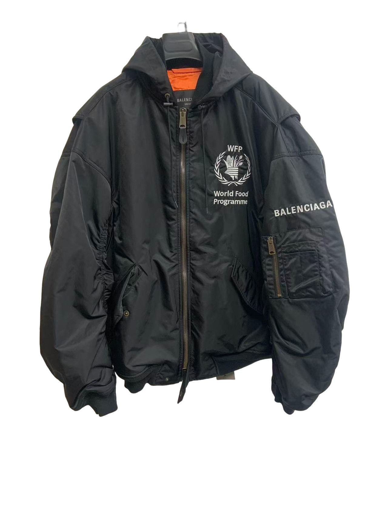 Balenciaga Balenciaga x WFP Hooded Bomber Jacket Size 2 Size US M / EU 48-50 / 2 - 1 Thumbnail