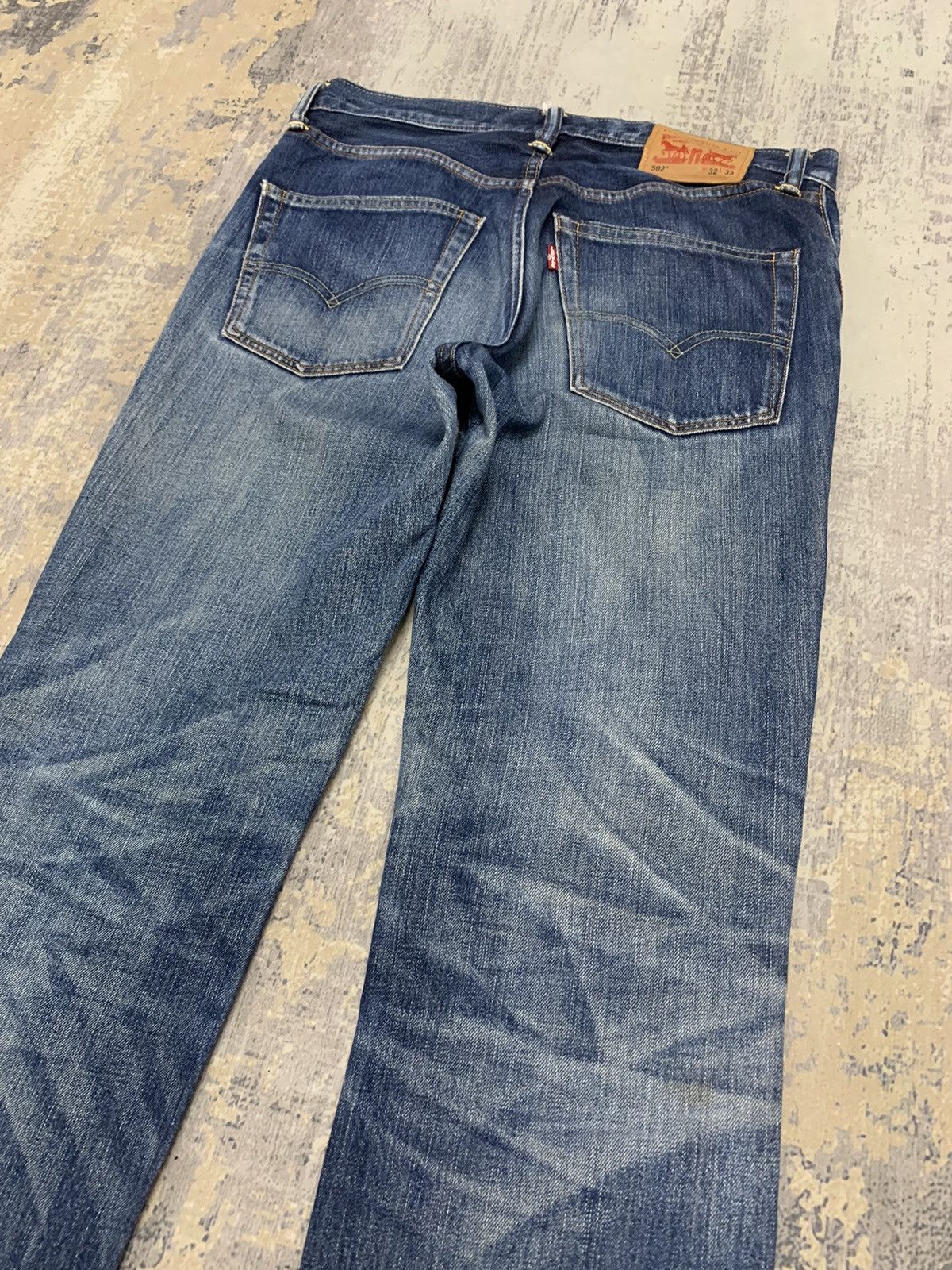 Levi's Vintage Levi's 502 Faded Blue Distressed Jeans 33x28.5 Size US 33 - 11 Thumbnail