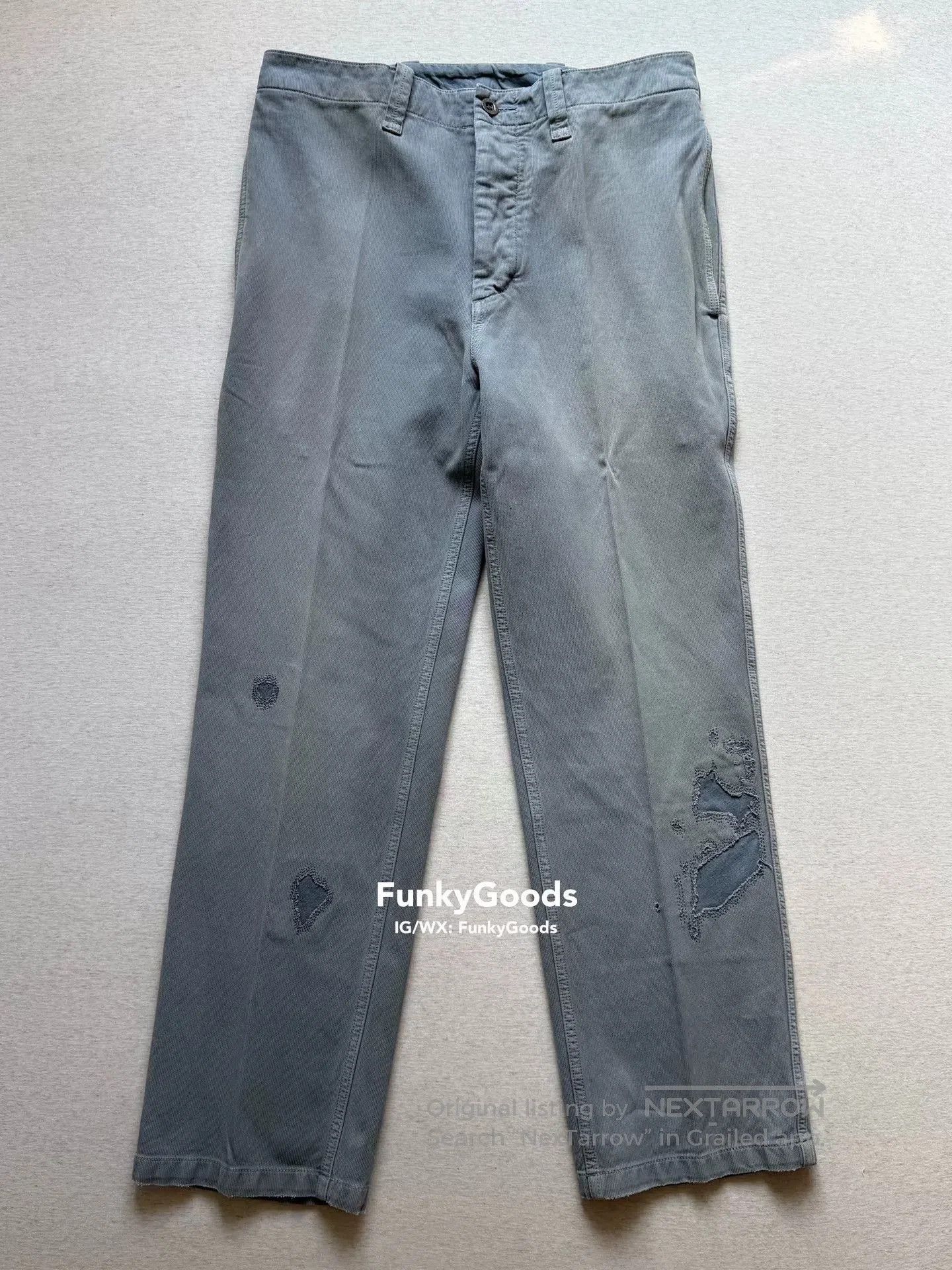Visvim Visvim Gifford Distressed Light Blue Pants. Size US 26 / EU 42 - 1 Thumbnail