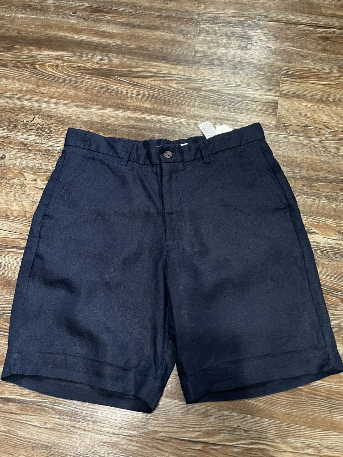 Zara Zara Linen Walk Summer Shorts Navy Size S 31 5" Inseam Size US 31 - 7 Thumbnail