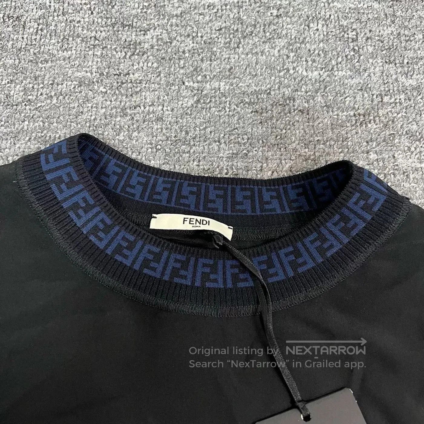 Fendi Double F Logo Silk Short Sleeve.