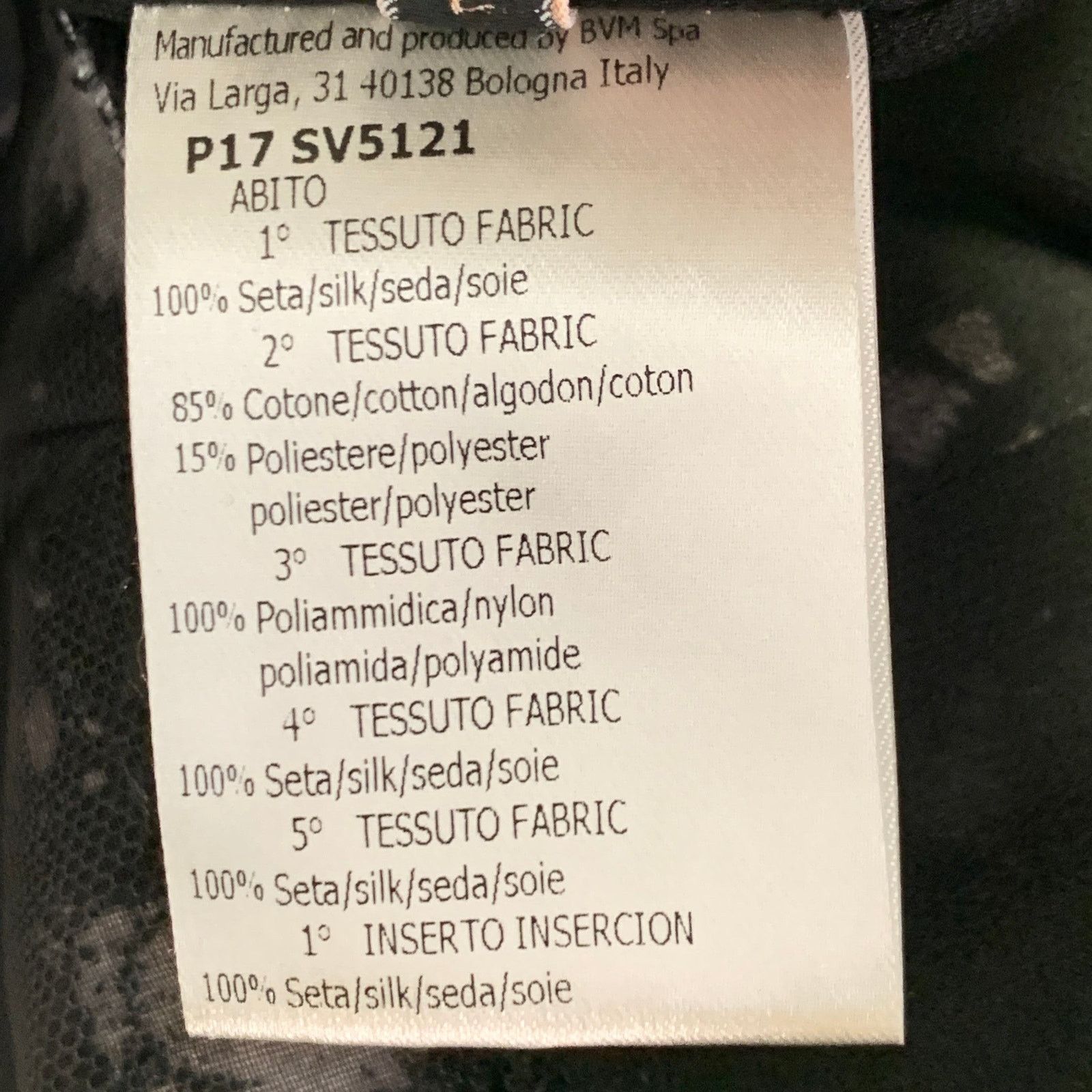 Giambattista Valli GIAMBATTISTA VALLI Black White Silk Cocktail Dress Size XS / US 0-2 / IT 36-38 - 7 Thumbnail