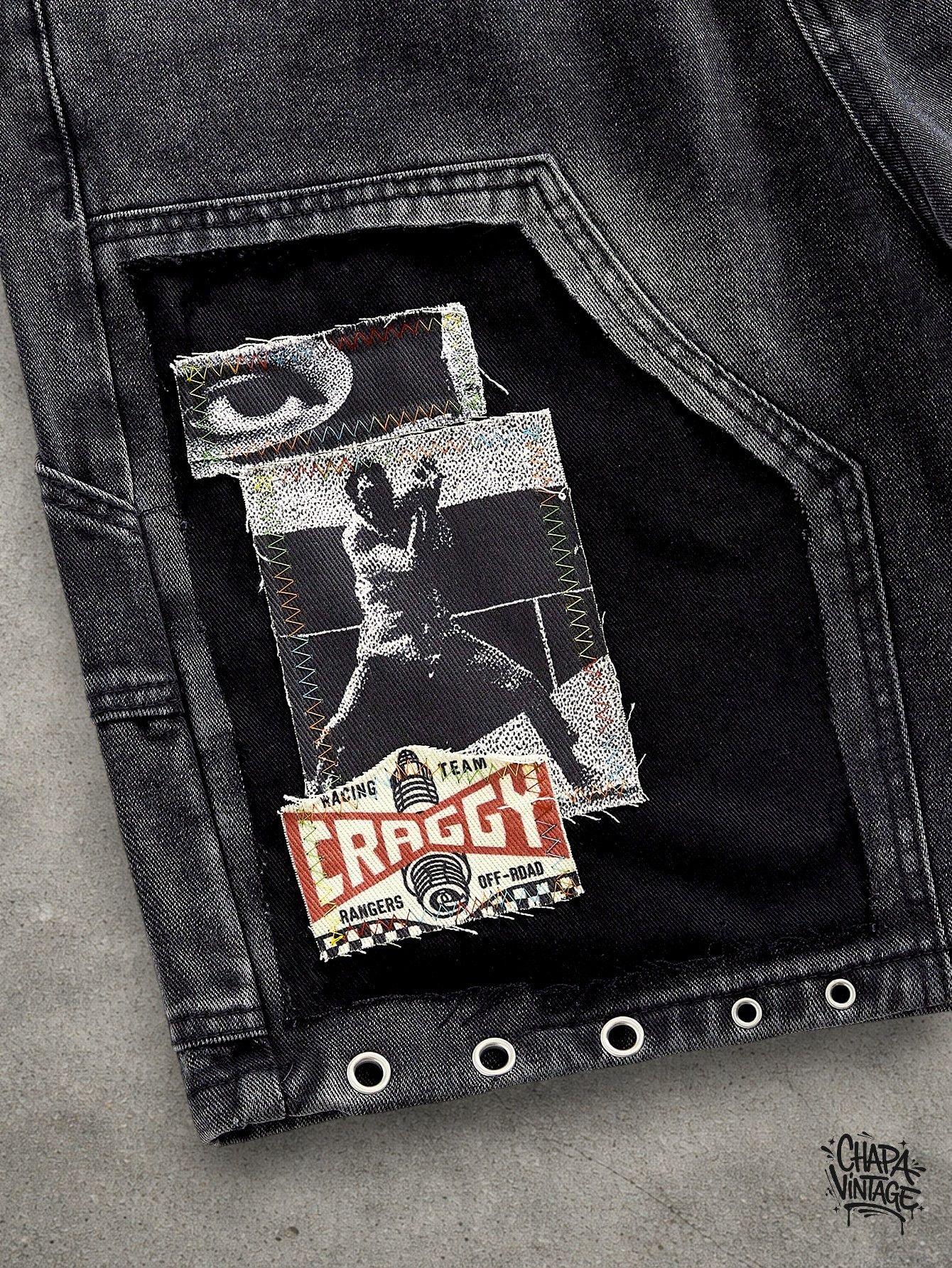 Japanese Brand Gray streetwear patch shorts Size US 32 / EU 48 - 4 Thumbnail