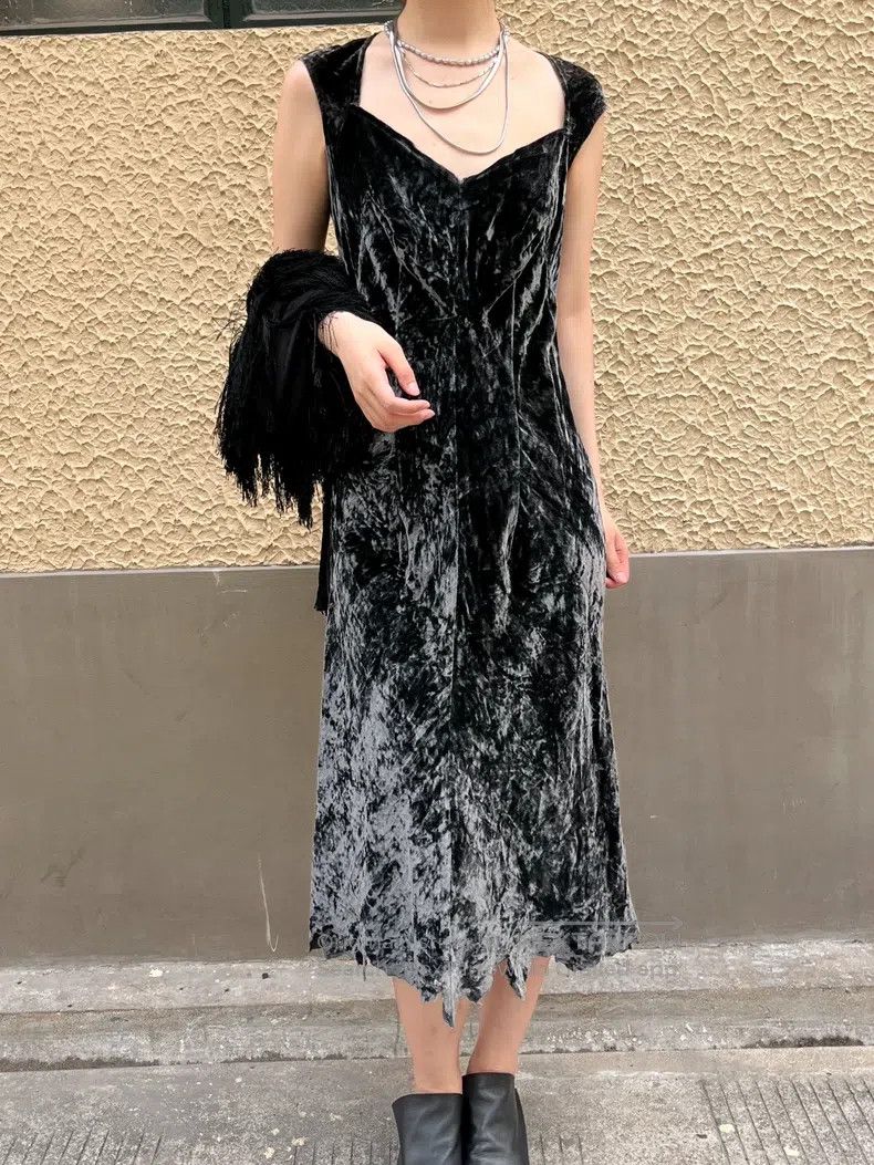 Other Junya Watanabe Velvet long dress Size M Size M / US 6-8 / IT 42-44 - 5 Thumbnail